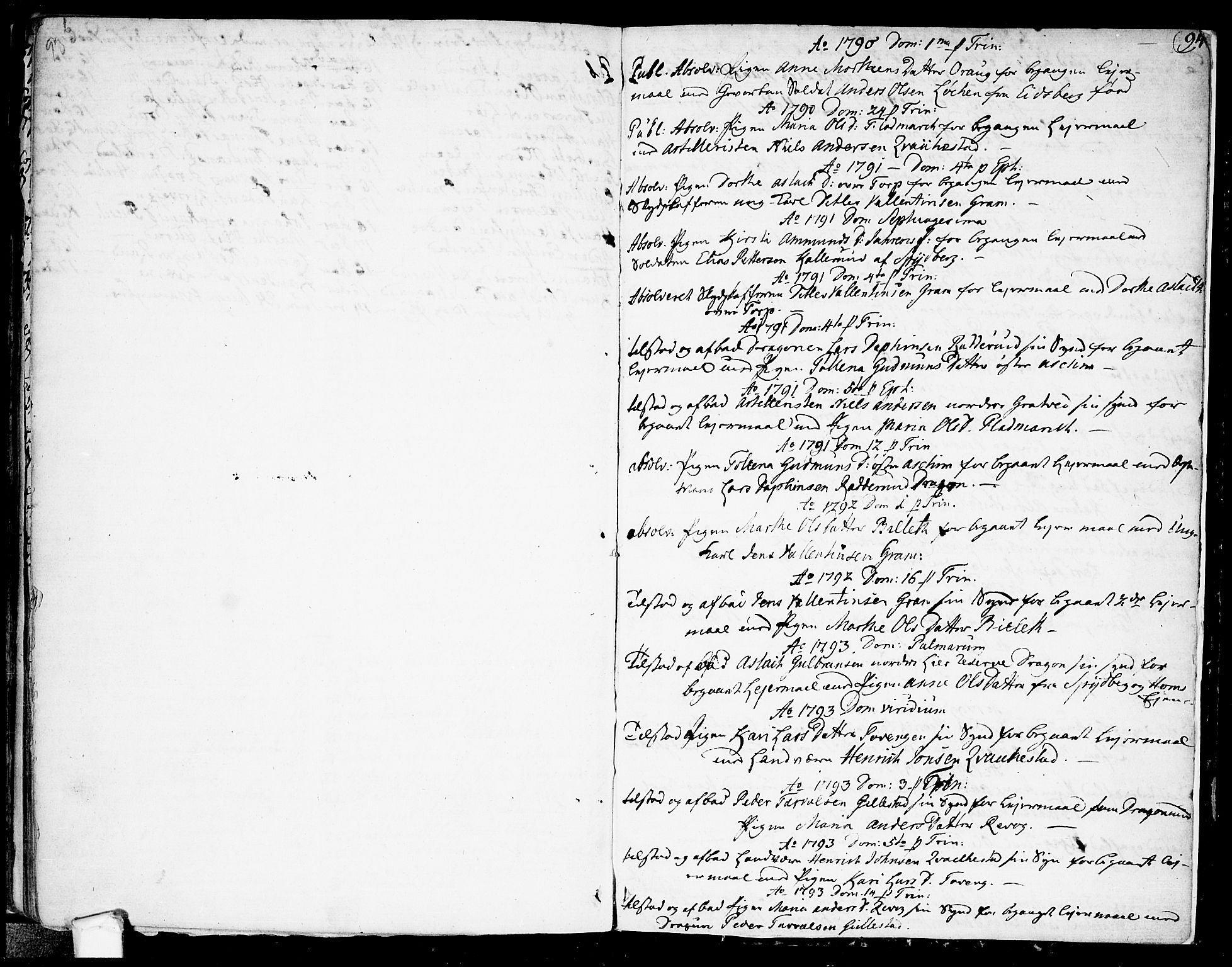 Askim prestekontor Kirkebøker, SAO/A-10900/F/Fa/L0003: Parish register (official) no. 3, 1790-1816, p. 94