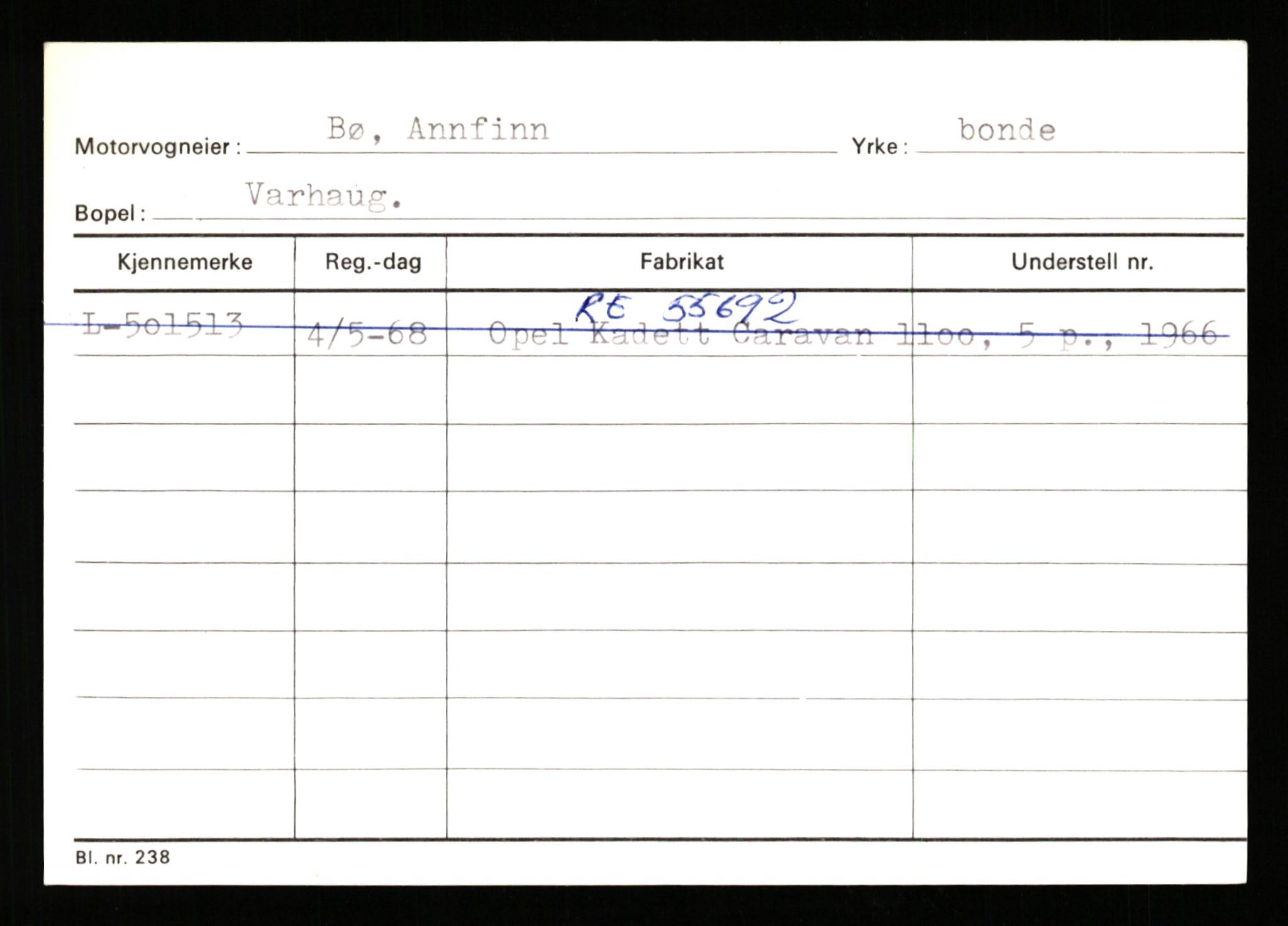 Stavanger trafikkstasjon, SAST/A-101942/0/H/L0005: Bue - Dahlstrøm, 1930-1971, p. 911