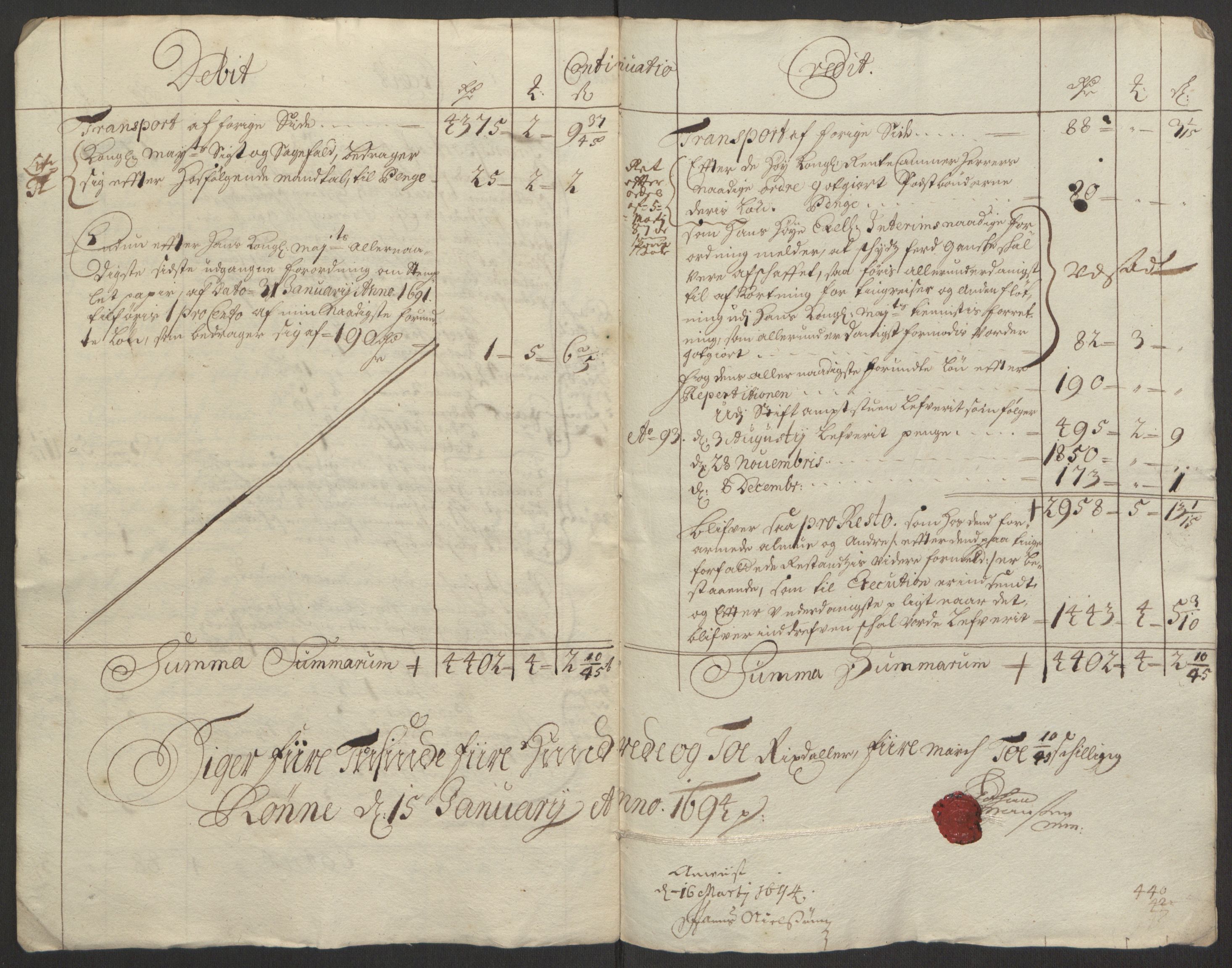 Rentekammeret inntil 1814, Reviderte regnskaper, Fogderegnskap, RA/EA-4092/R52/L3307: Fogderegnskap Sogn, 1693-1694, p. 7