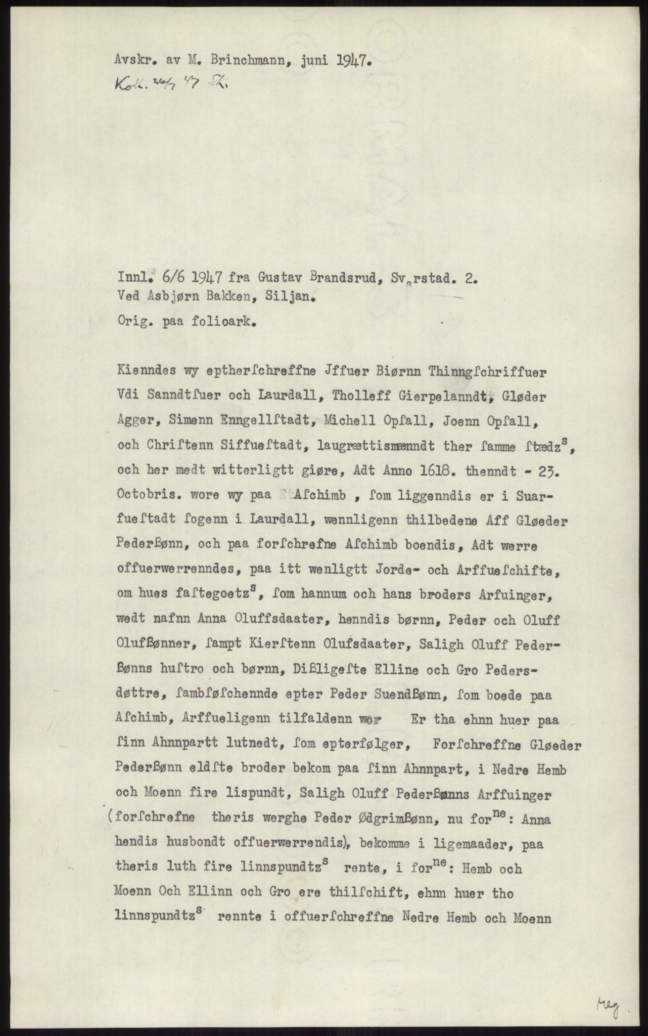 Samlinger til kildeutgivelse, Diplomavskriftsamlingen, AV/RA-EA-4053/H/Ha, p. 560