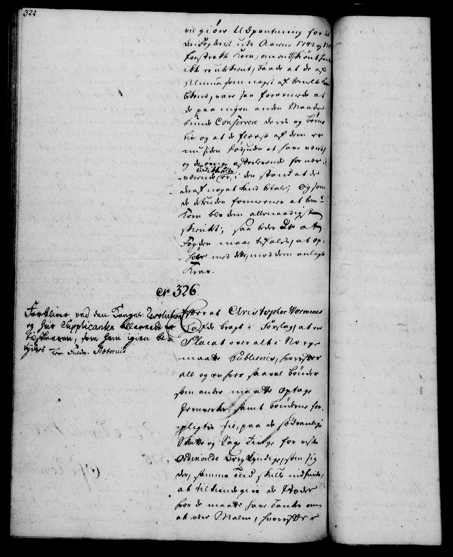 Rentekammeret, Kammerkanselliet, RA/EA-3111/G/Gh/Gha/L0033: Norsk ekstraktmemorialprotokoll (merket RK 53.78), 1755-1756, p. 322