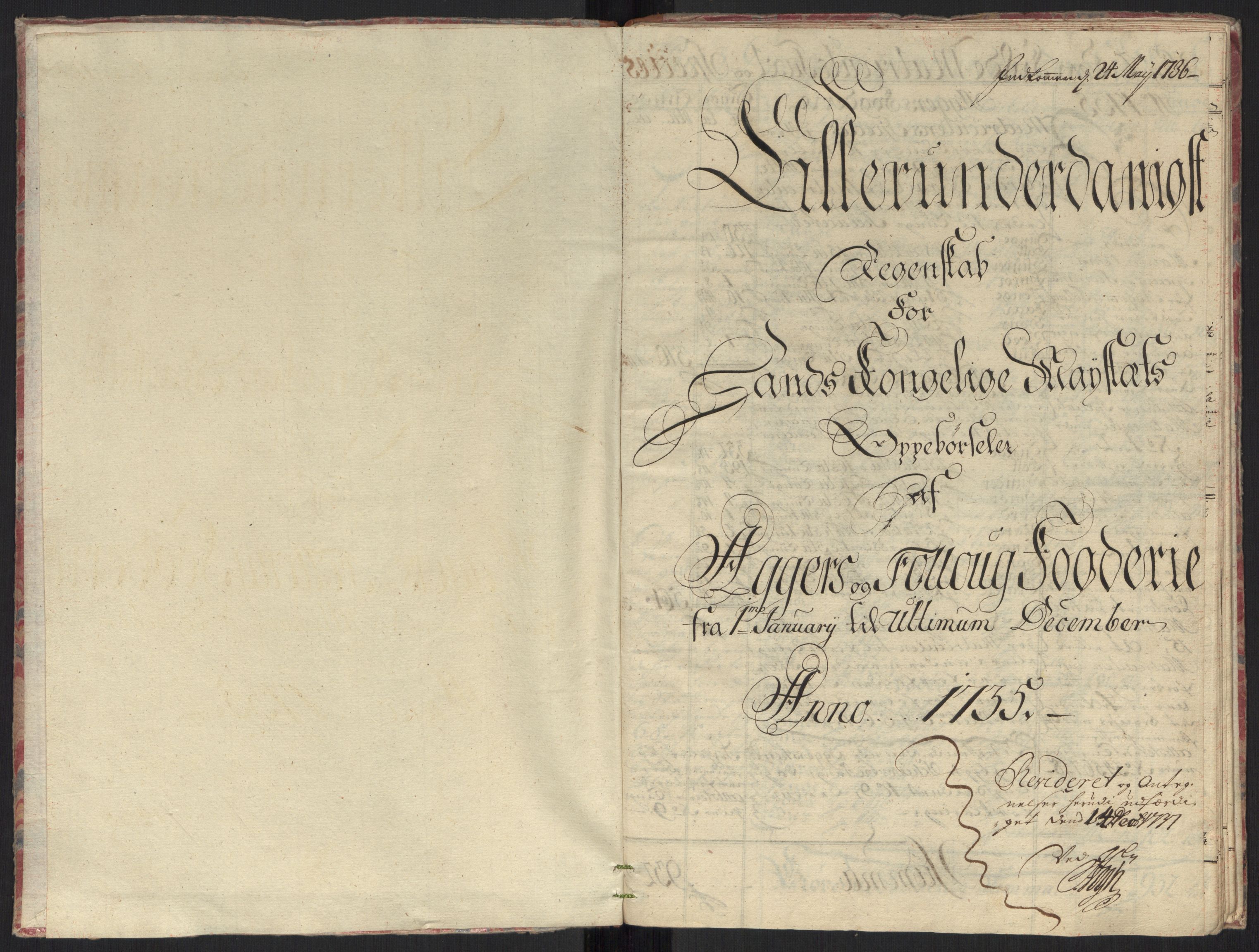 Rentekammeret inntil 1814, Reviderte regnskaper, Fogderegnskap, AV/RA-EA-4092/R10/L0474: Fogderegnskap Aker og Follo, 1735, p. 4