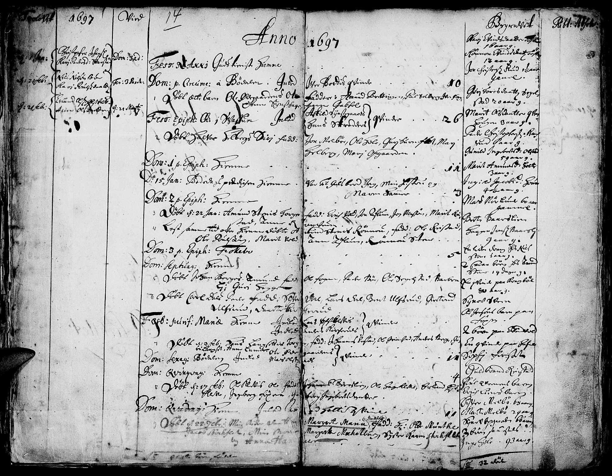 Gausdal prestekontor, SAH/PREST-090/H/Ha/Haa/L0001: Parish register (official) no. 1, 1693-1728, p. 14