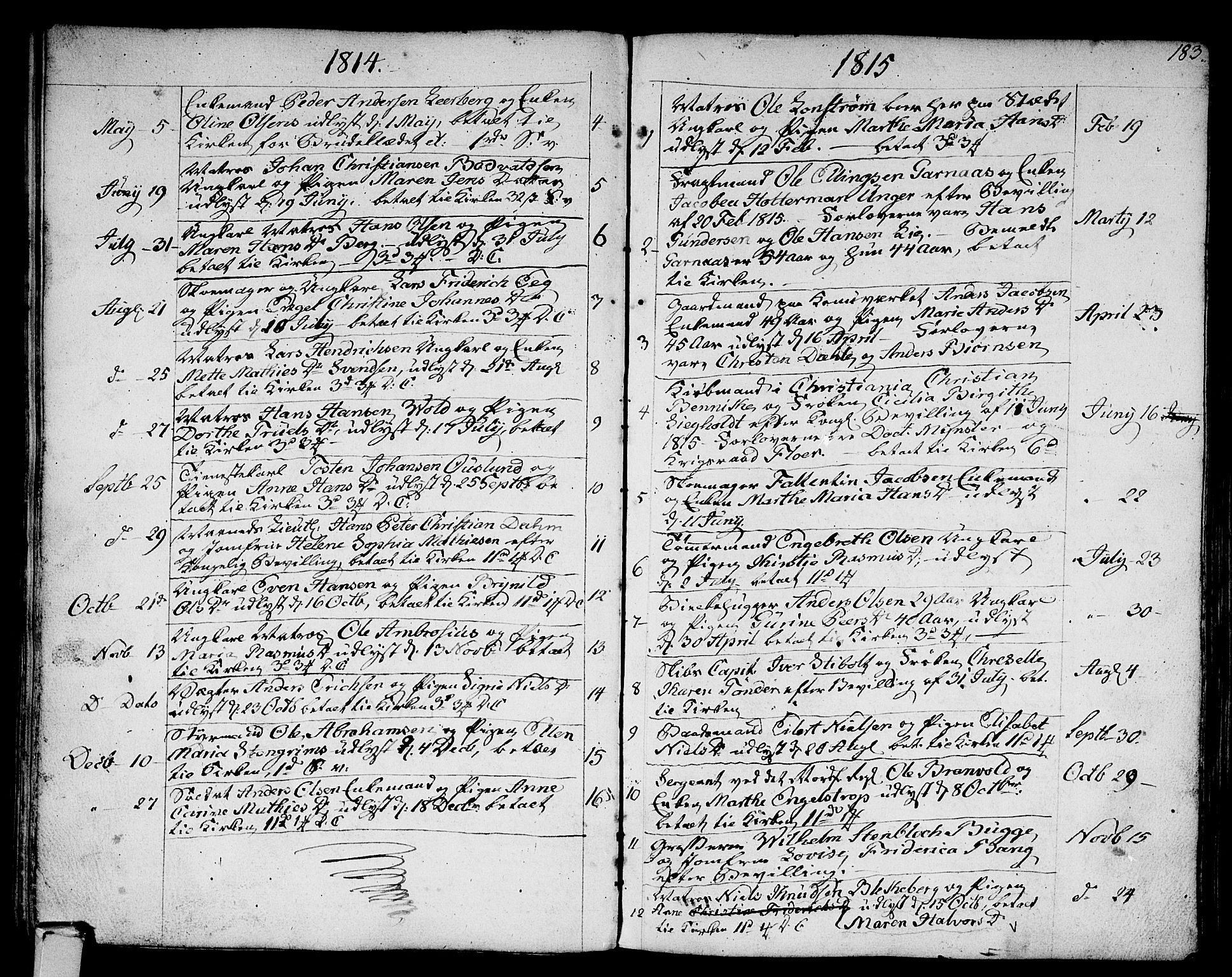 Strømsø kirkebøker, SAKO/A-246/F/Fa/L0010: Parish register (official) no. I 10, 1792-1822, p. 183