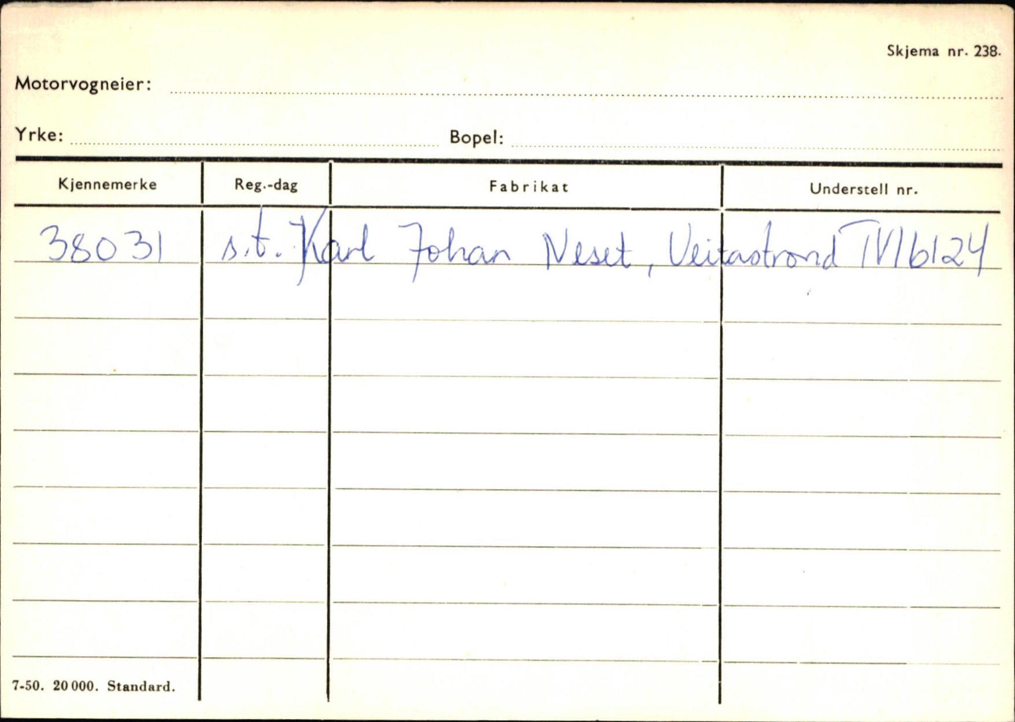 Statens vegvesen, Sogn og Fjordane vegkontor, AV/SAB-A-5301/4/F/L0132: Eigarregister Askvoll A-Å. Balestrand A-Å, 1945-1975, p. 2045