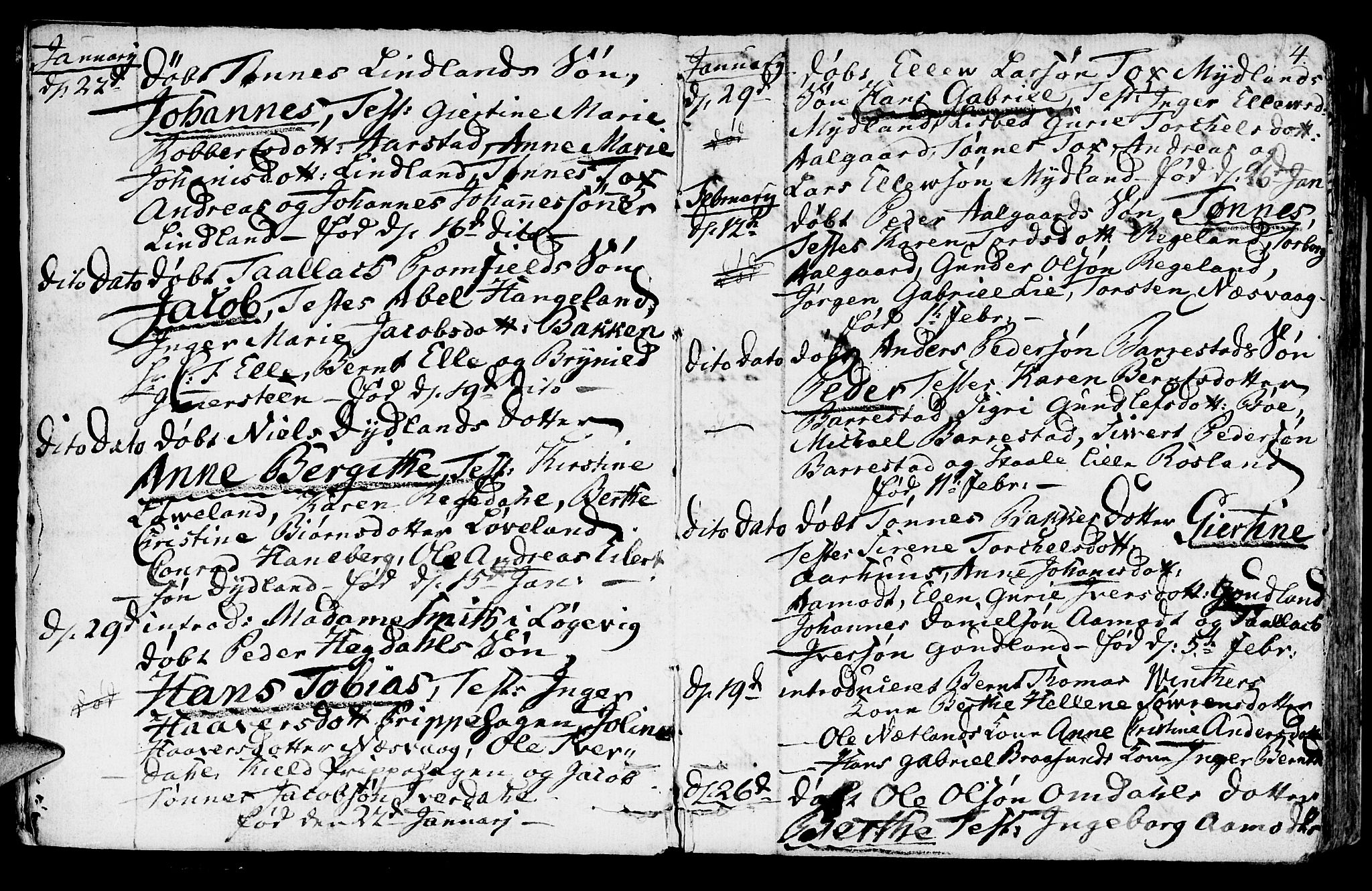 Sokndal sokneprestkontor, AV/SAST-A-101808: Parish register (official) no. A 5, 1806-1826, p. 4