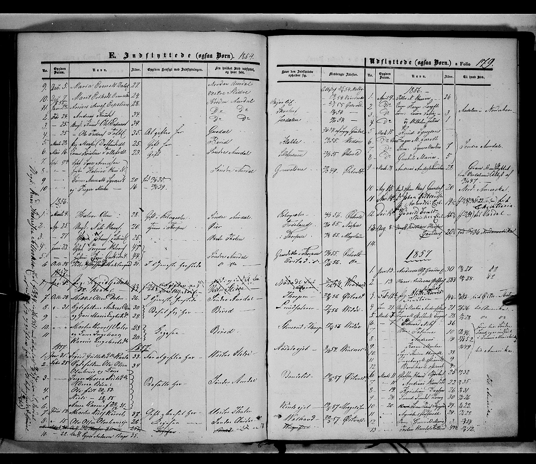 Land prestekontor, SAH/PREST-120/H/Ha/Haa/L0010: Parish register (official) no. 10, 1847-1859, p. 179