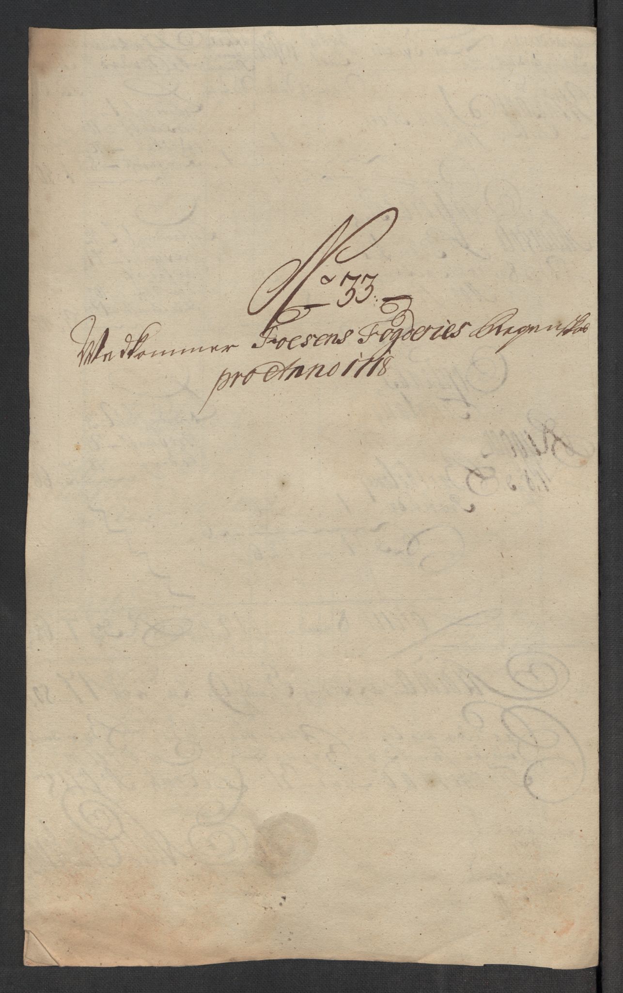 Rentekammeret inntil 1814, Reviderte regnskaper, Fogderegnskap, AV/RA-EA-4092/R57/L3866: Fogderegnskap Fosen, 1718, p. 205