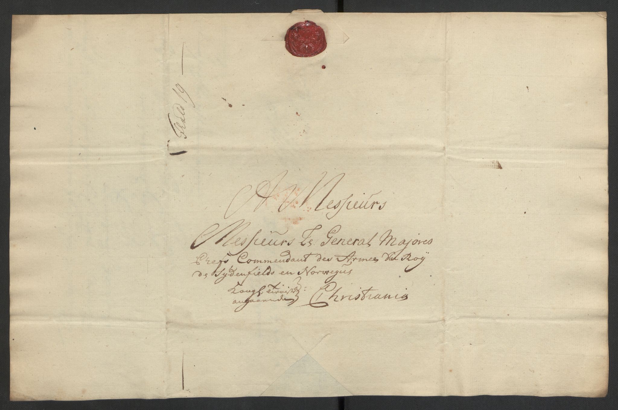 Kommanderende general (KG I) med Det norske krigsdirektorium, AV/RA-EA-5419/D/L0153: Fredriksten festning: Brev, inventarfortegnelser og regnskapsekstrakter, 1724-1729, p. 278