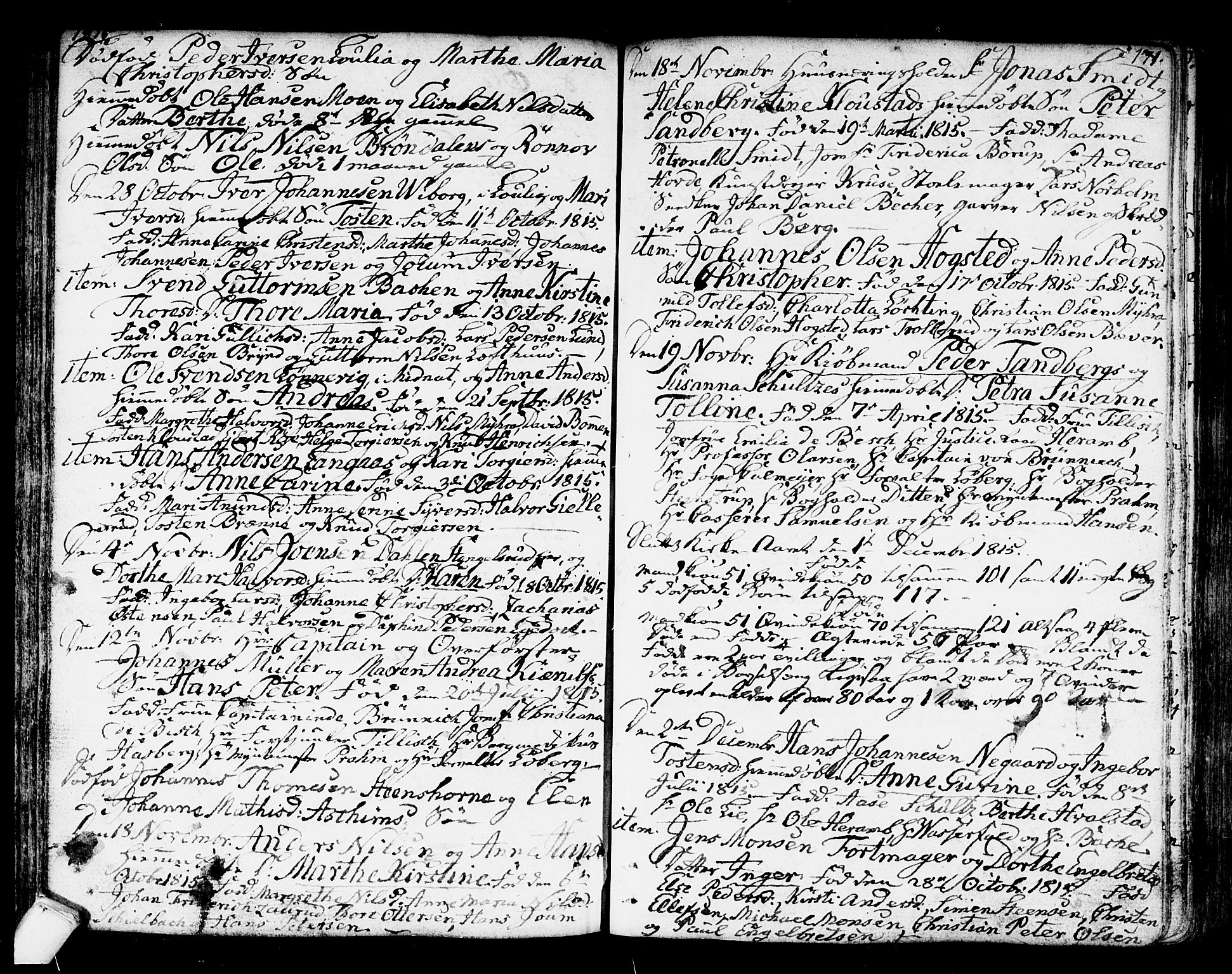 Kongsberg kirkebøker, SAKO/A-22/F/Fa/L0007: Parish register (official) no. I 7, 1795-1816, p. 171