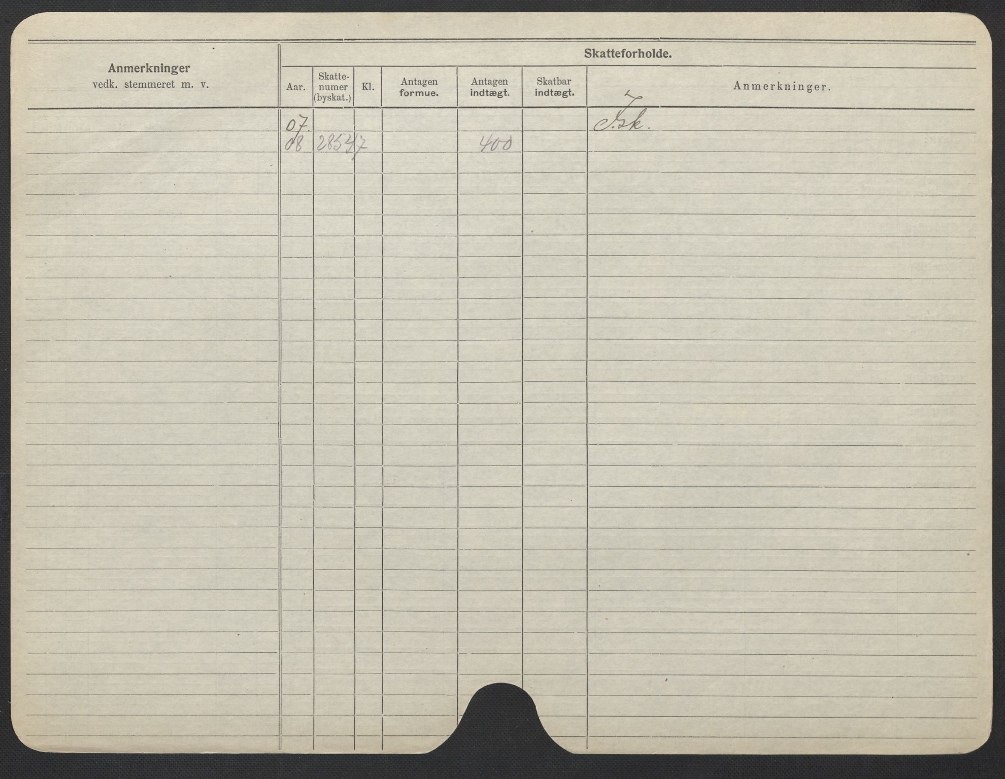 Oslo folkeregister, Registerkort, AV/SAO-A-11715/F/Fa/Fac/L0025: Kvinner, 1906-1914, p. 527b