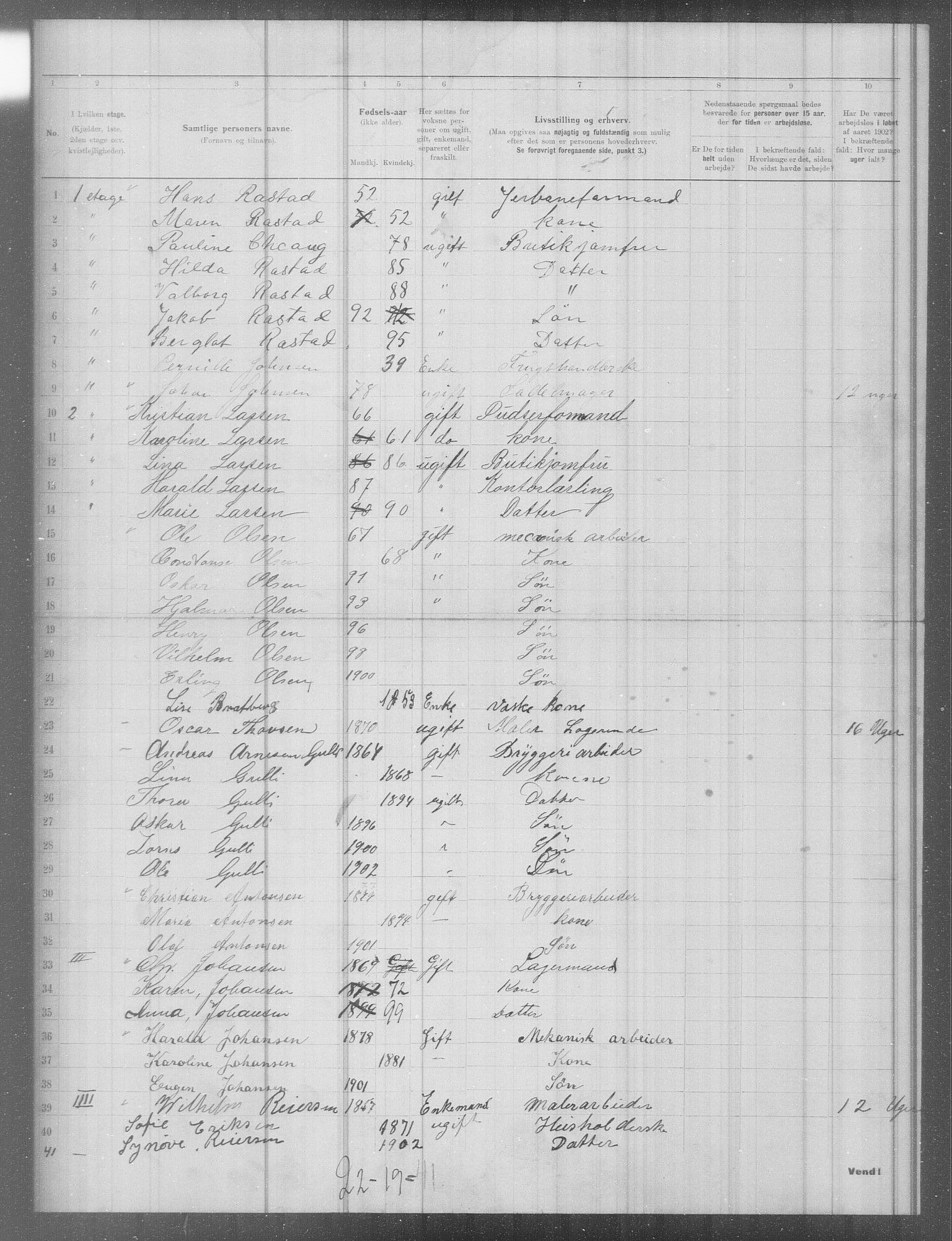 OBA, Municipal Census 1902 for Kristiania, 1902, p. 6881