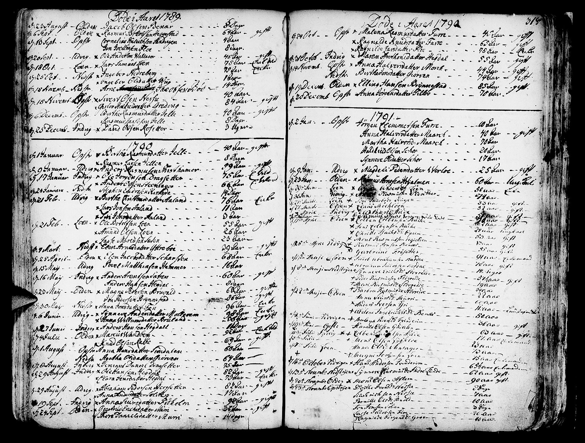 Innvik sokneprestembete, SAB/A-80501: Parish register (official) no. A 1, 1750-1816, p. 318