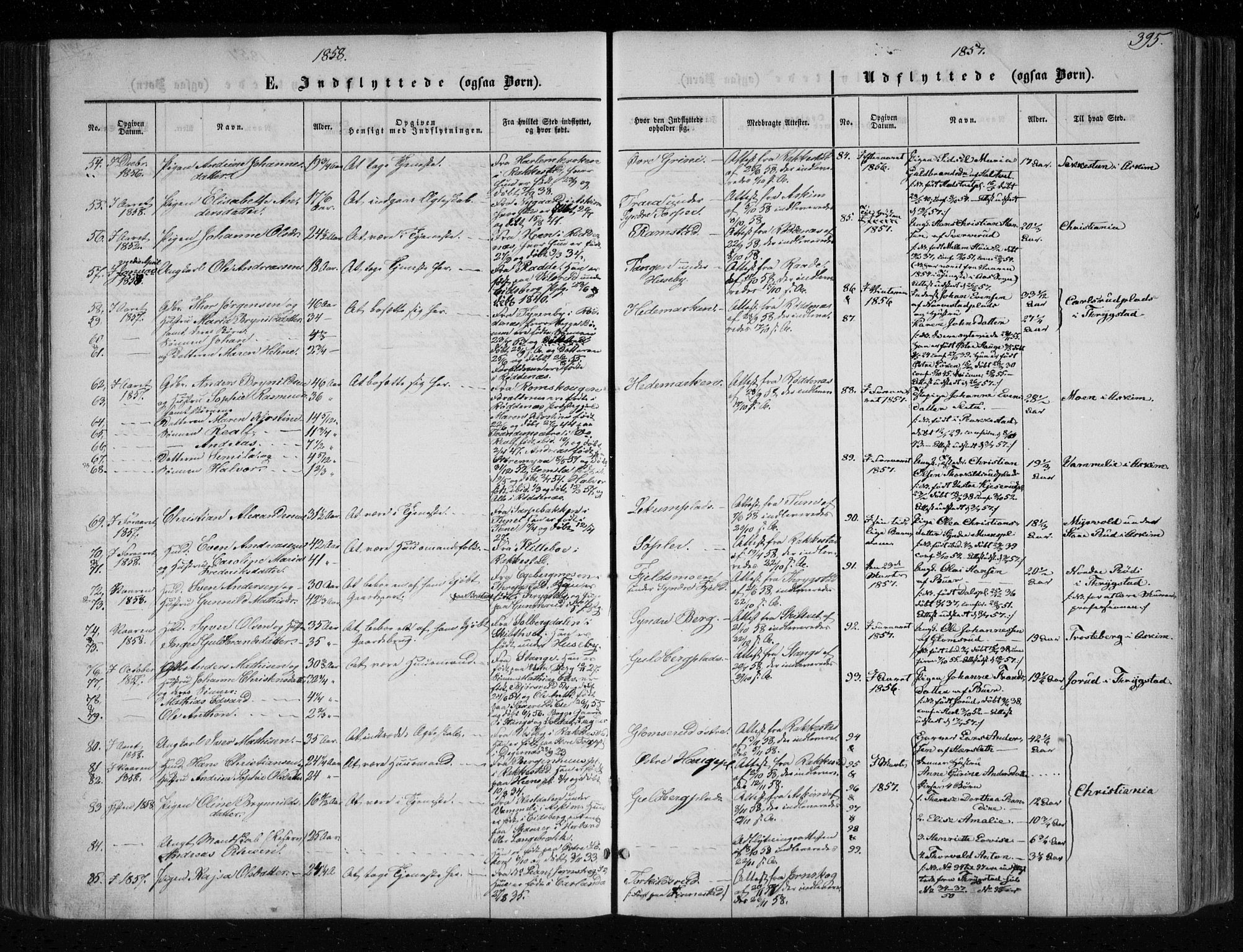 Eidsberg prestekontor Kirkebøker, SAO/A-10905/F/Fa/L0010.b: Parish register (official) no. I 10B, 1857-1866, p. 395