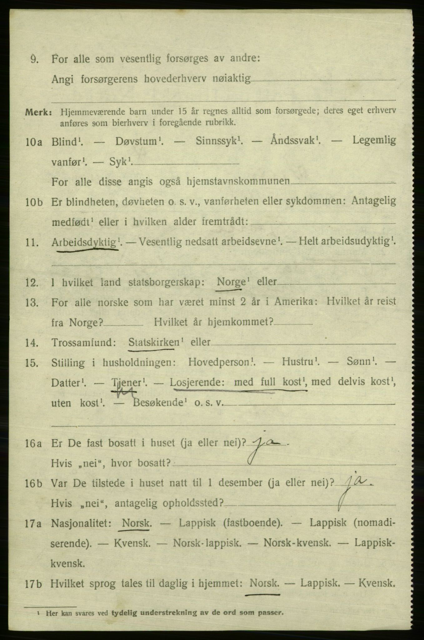 SATØ, 1920 census for Vardø, 1920, p. 7575