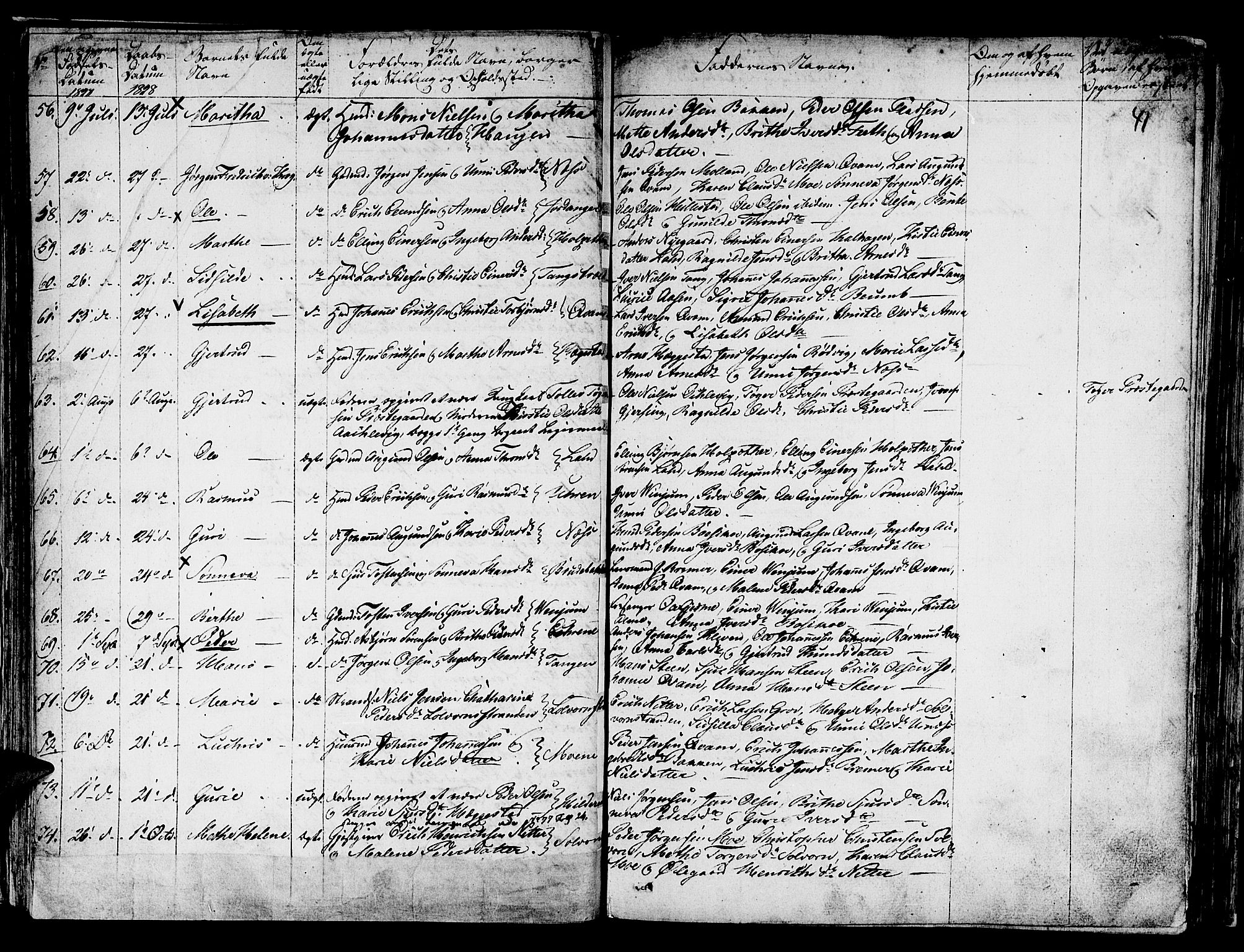 Hafslo sokneprestembete, AV/SAB-A-80301/H/Haa/Haaa/L0004: Parish register (official) no. A 4, 1821-1834, p. 41