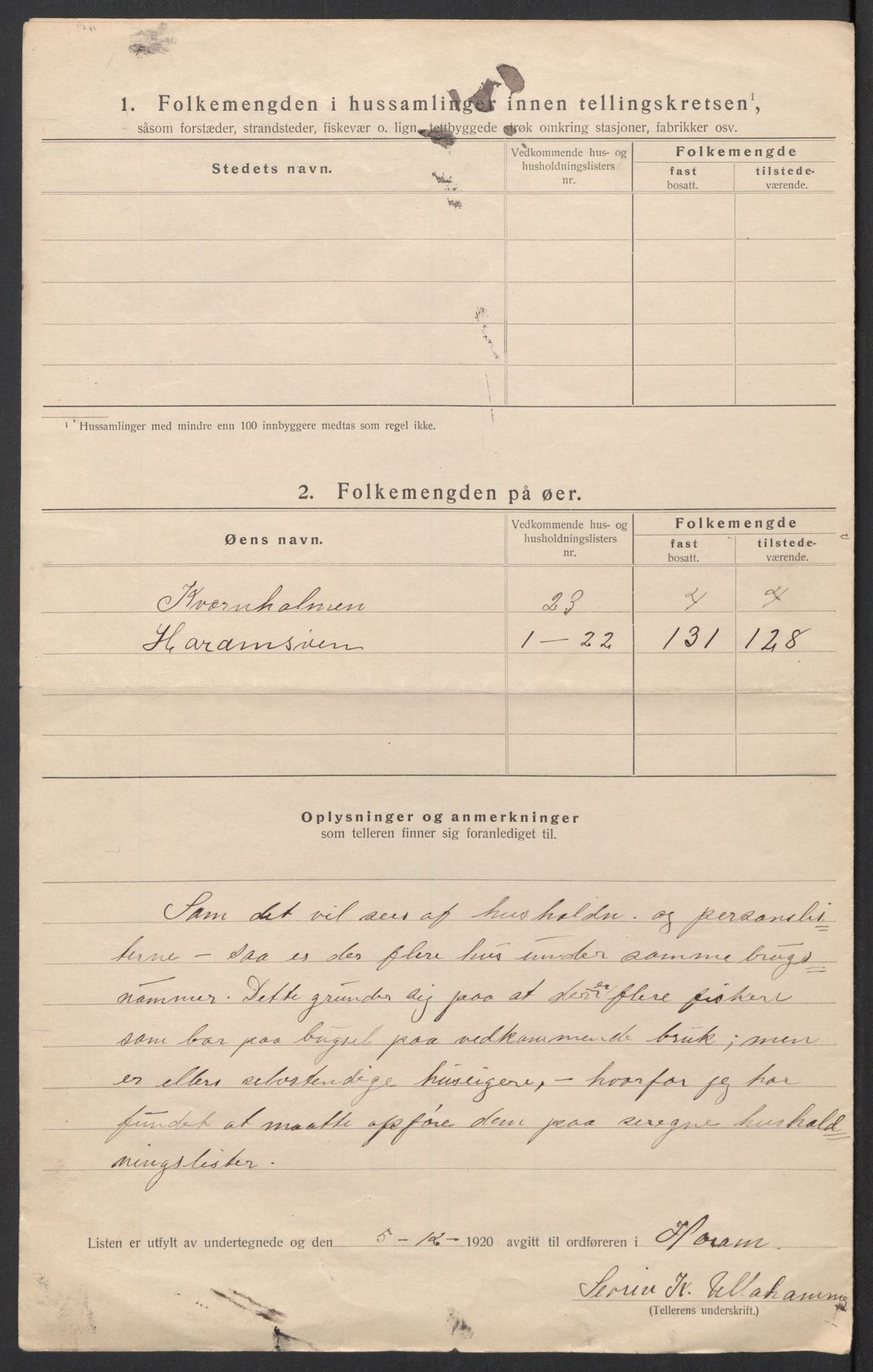 SAT, 1920 census for Haram, 1920, p. 38