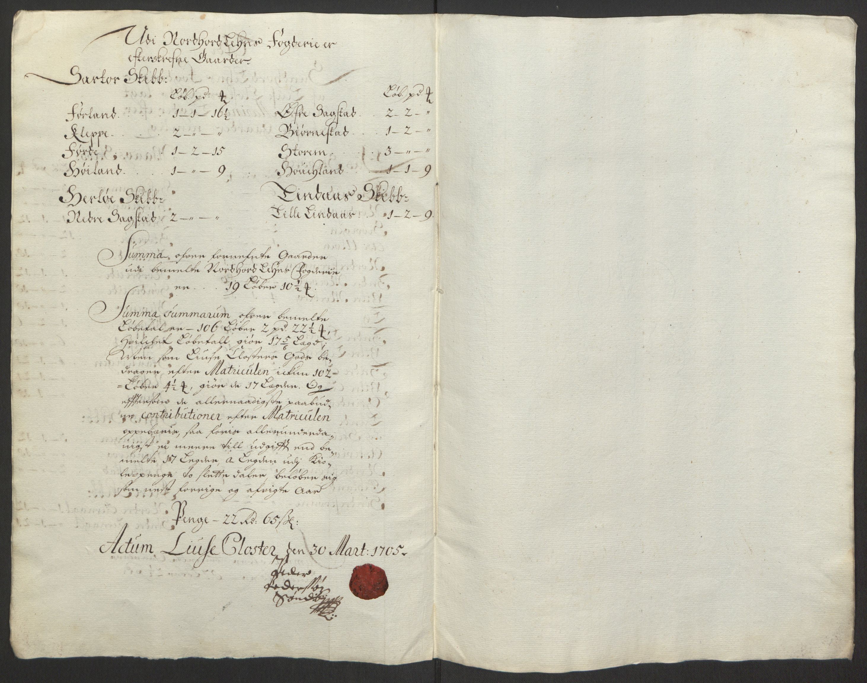 Rentekammeret inntil 1814, Reviderte regnskaper, Fogderegnskap, AV/RA-EA-4092/R50/L3159: Fogderegnskap Lyse kloster, 1691-1709, p. 218