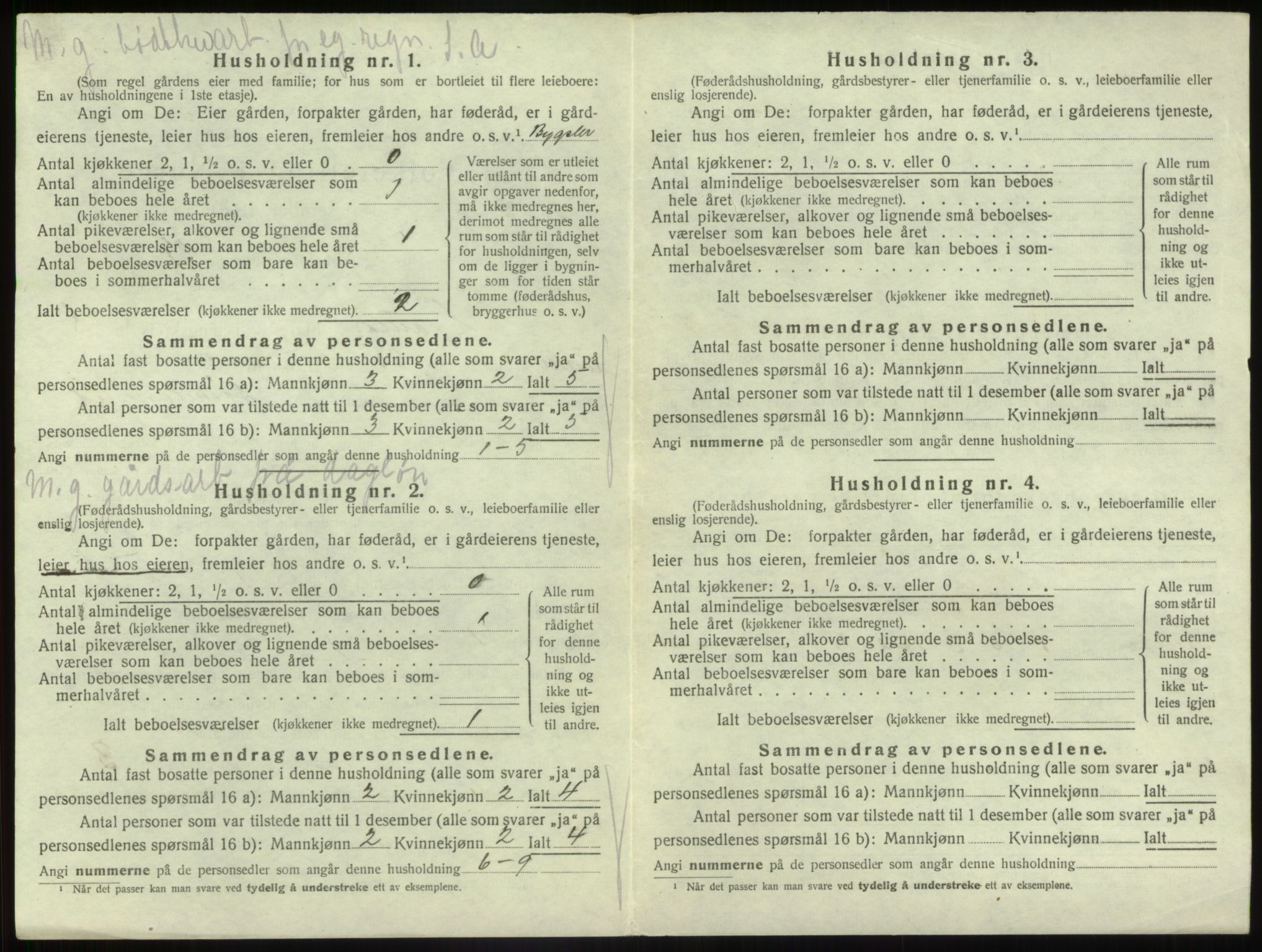 SAB, 1920 census for Gaular, 1920, p. 606