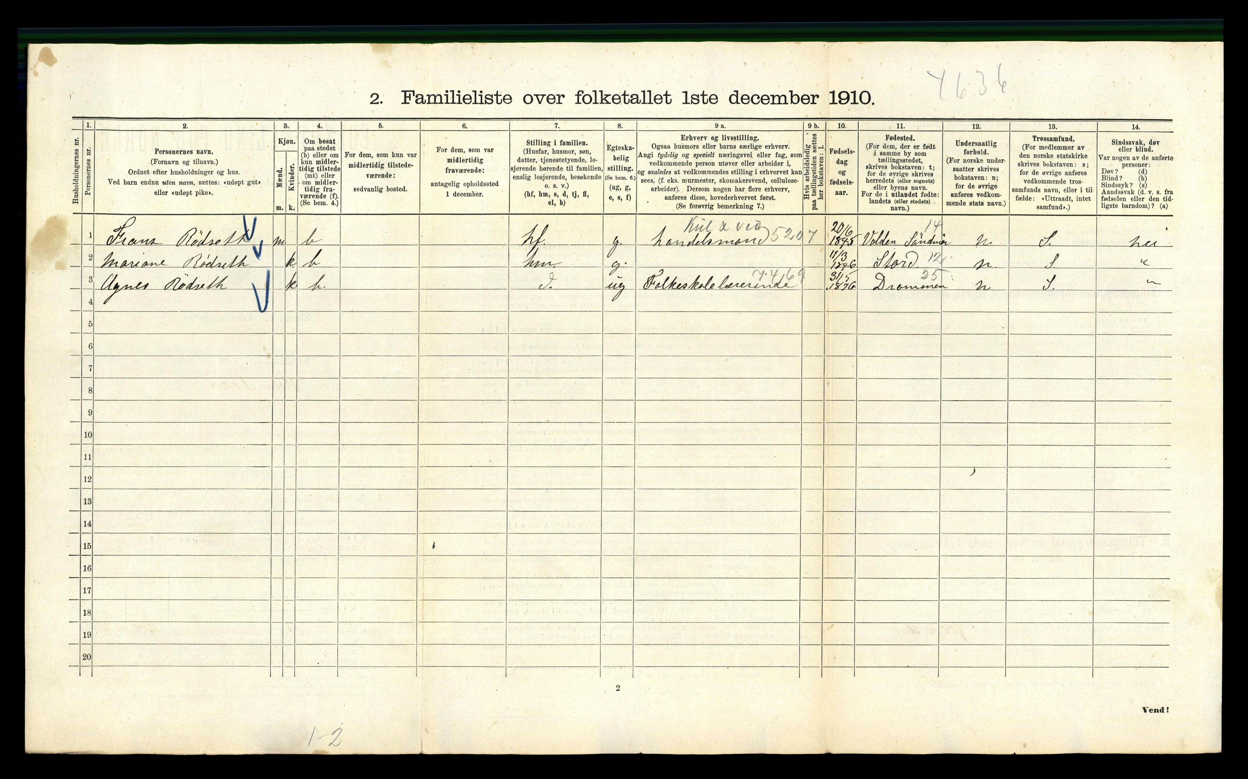 RA, 1910 census for Kristiania, 1910, p. 39978