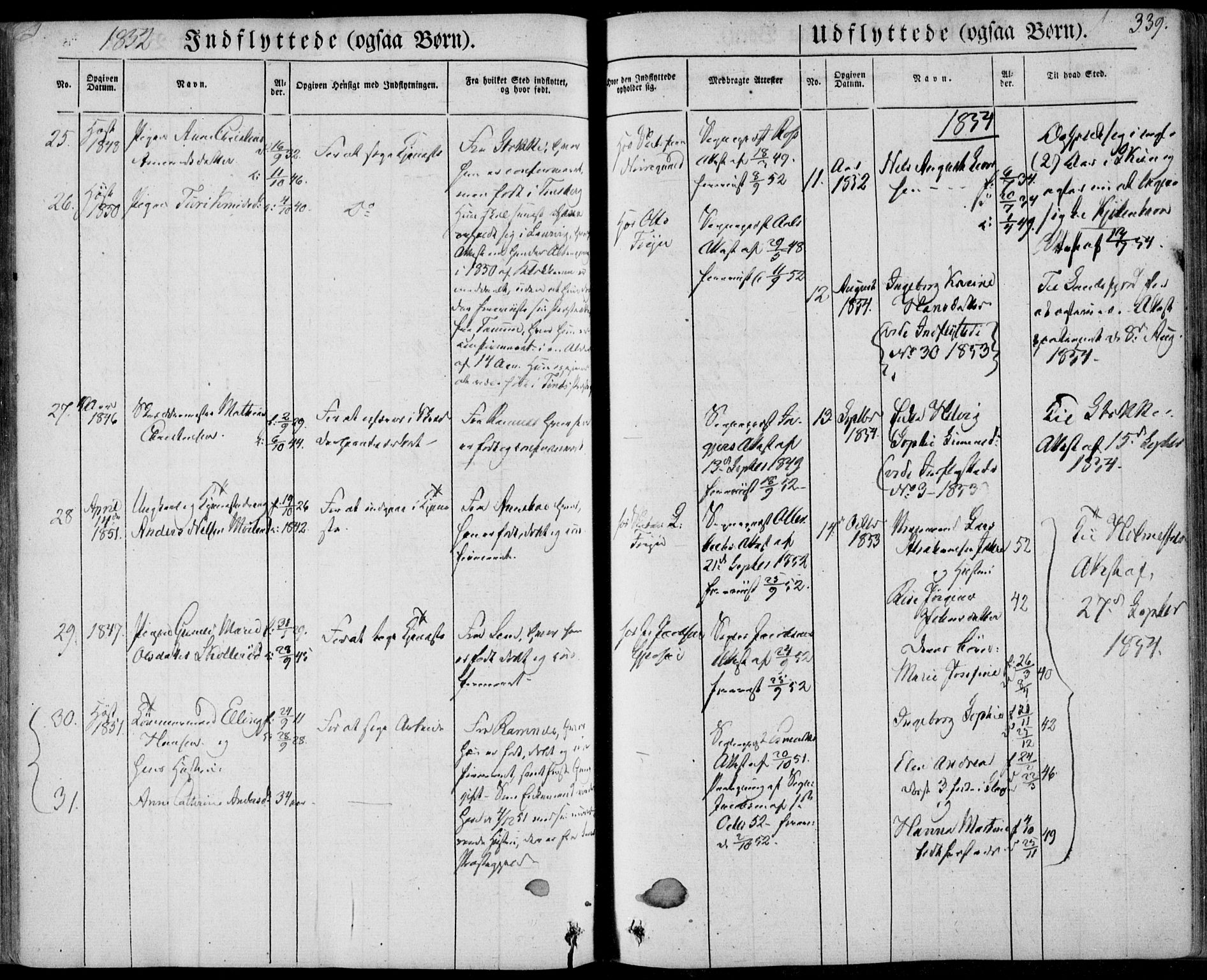 Tønsberg kirkebøker, AV/SAKO-A-330/F/Fa/L0007: Parish register (official) no. I 7, 1845-1854, p. 339