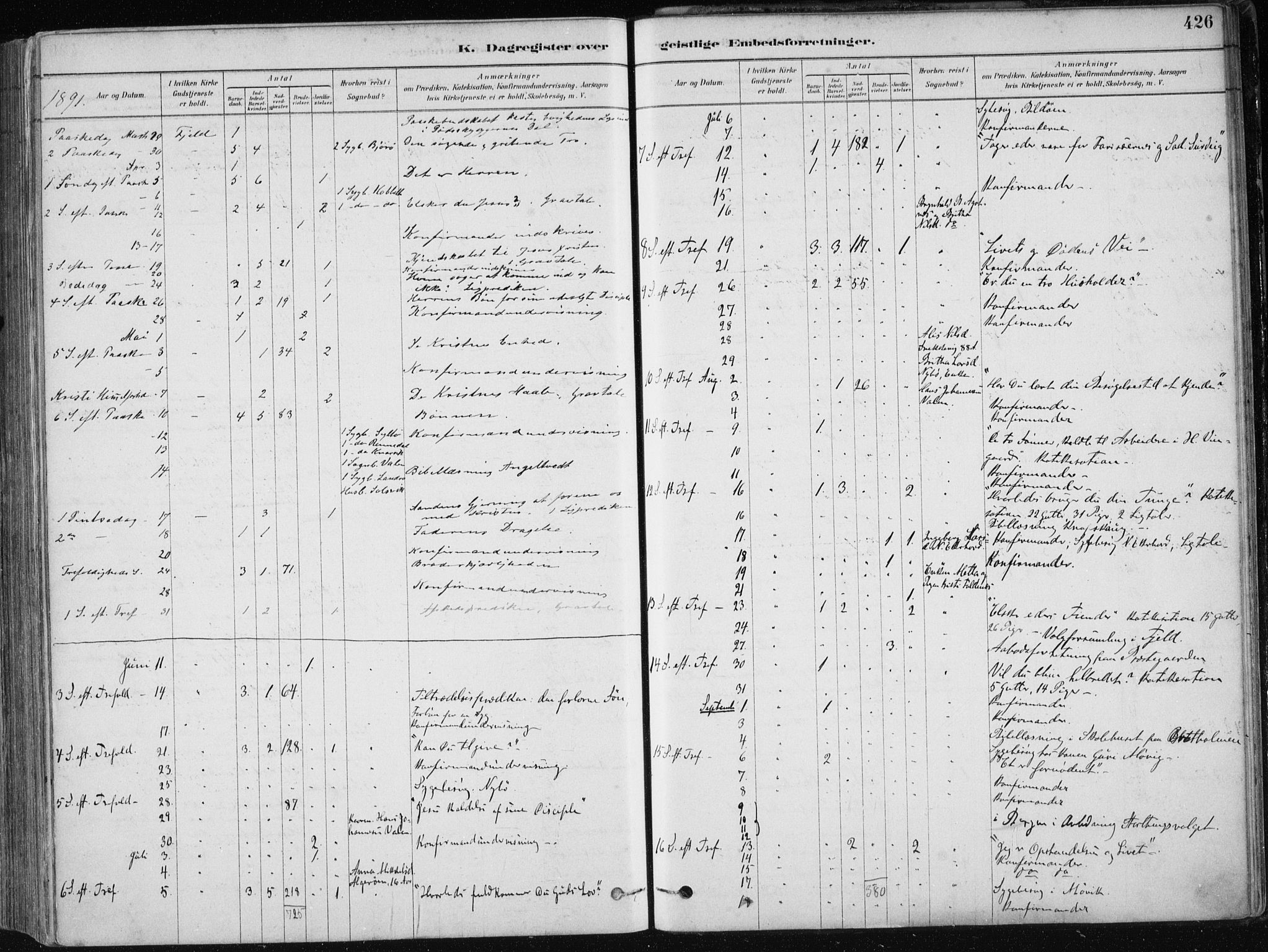 Fjell sokneprestembete, SAB/A-75301/H/Haa: Parish register (official) no. A  8, 1878-1898, p. 426