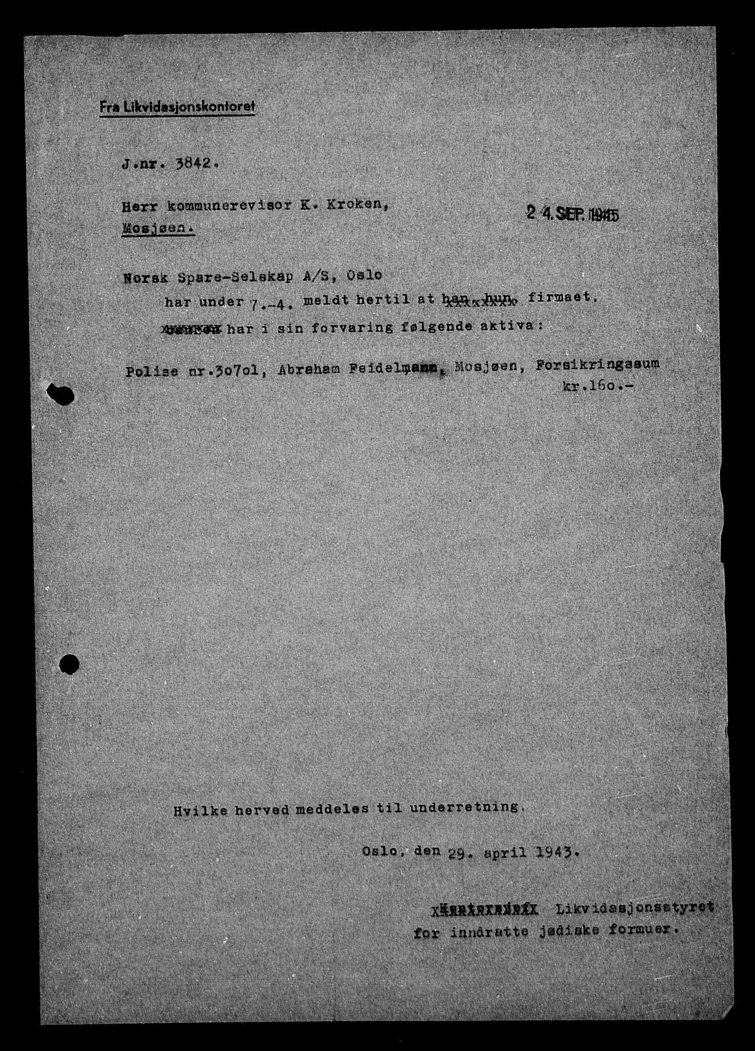 Justisdepartementet, Tilbakeføringskontoret for inndratte formuer, AV/RA-S-1564/H/Hc/Hcb/L0912: --, 1945-1947, p. 29