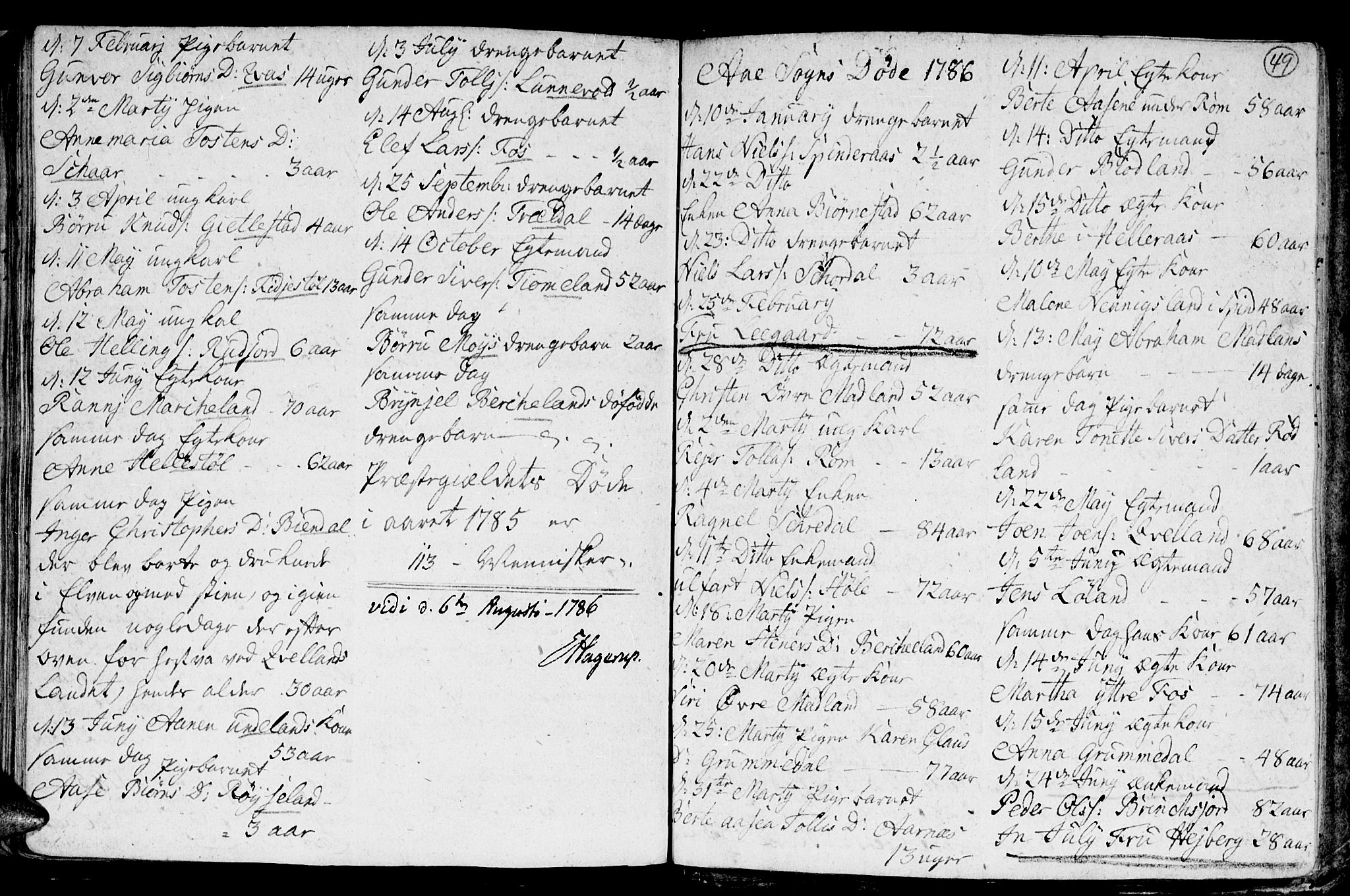 Lyngdal sokneprestkontor, SAK/1111-0029/F/Fa/Fac/L0003: Parish register (official) no. A 3, 1750-1803, p. 49