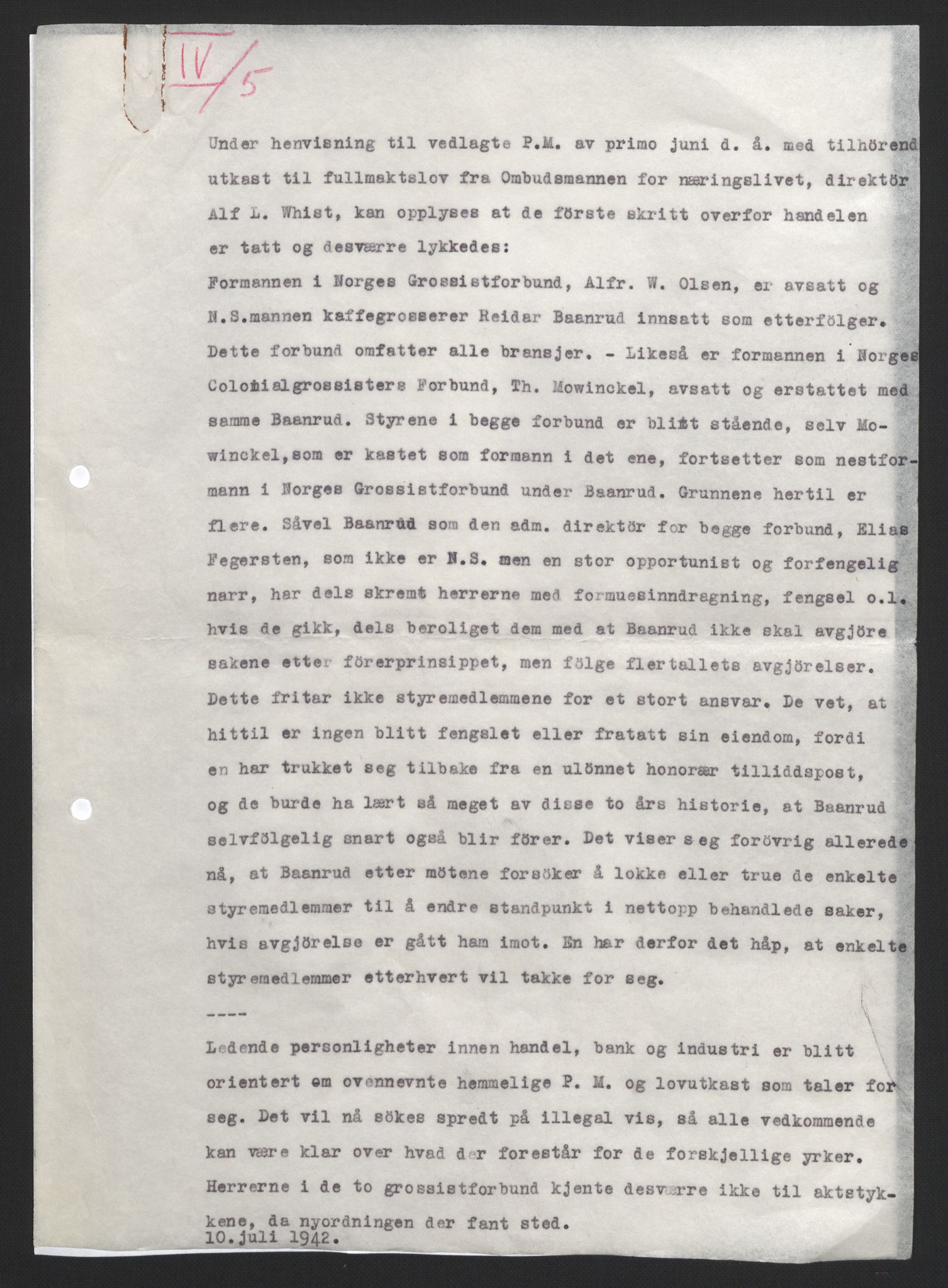 Forsvaret, Forsvarets overkommando, RA/RAFA-1920/Da/L0079: Etterretningsrapporter, 1942, p. 13