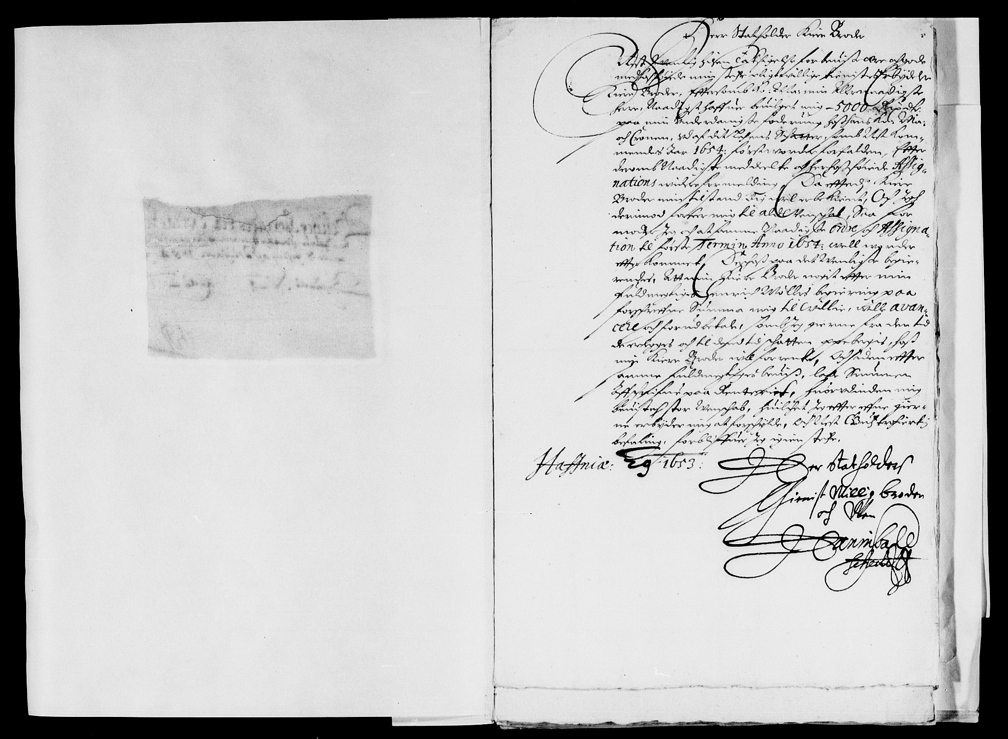 Rentekammeret inntil 1814, Reviderte regnskaper, Lensregnskaper, AV/RA-EA-5023/R/Rb/Rba/L0223: Akershus len, 1653-1655