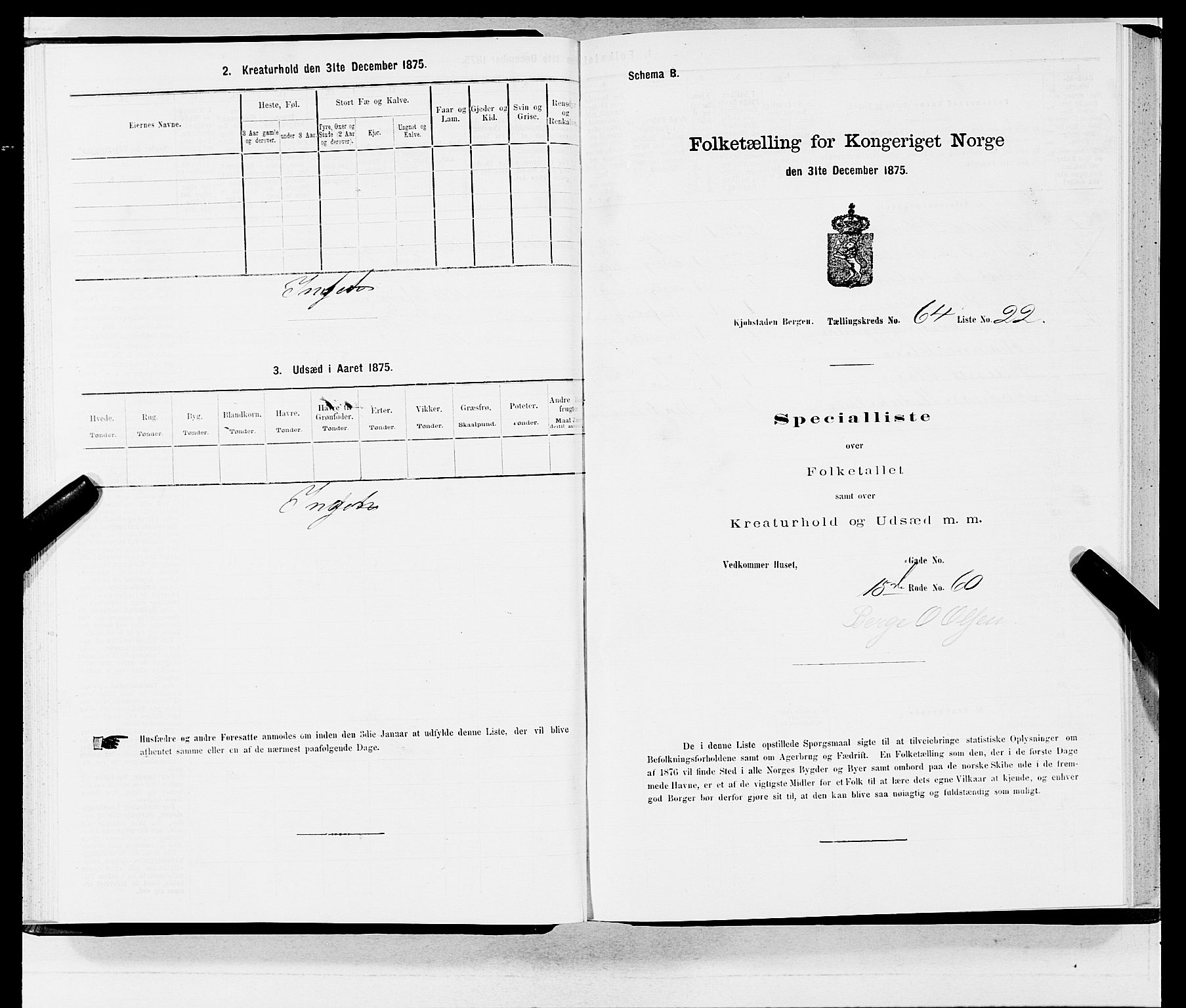 SAB, 1875 census for 1301 Bergen, 1875, p. 3430