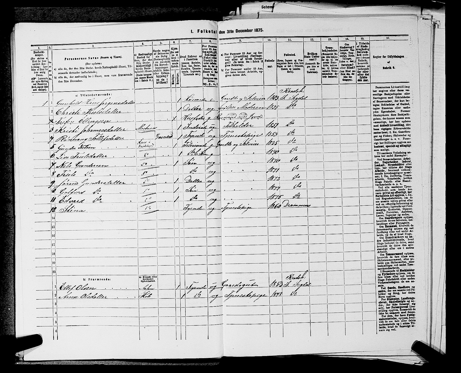 SAKO, 1875 census for 0621P Sigdal, 1875, p. 1769