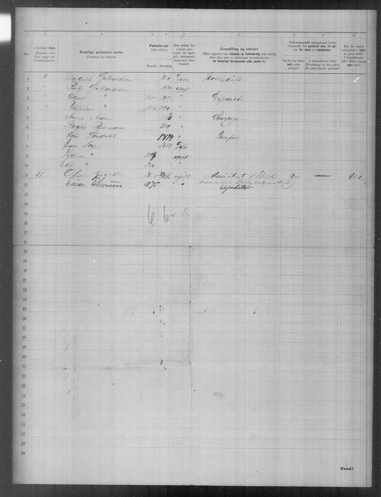 OBA, Municipal Census 1903 for Kristiania, 1903, p. 21926