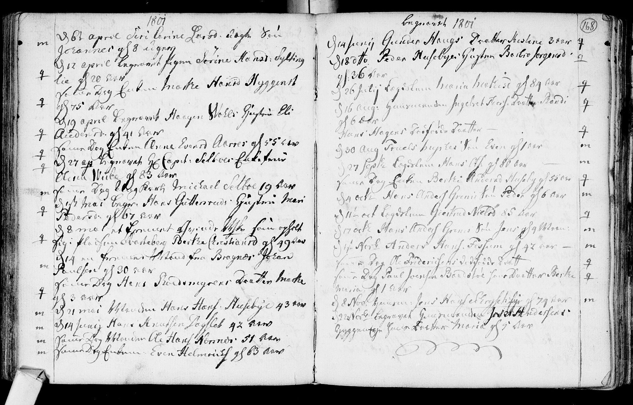 Røyken kirkebøker, SAKO/A-241/F/Fa/L0003: Parish register (official) no. 3, 1782-1813, p. 168
