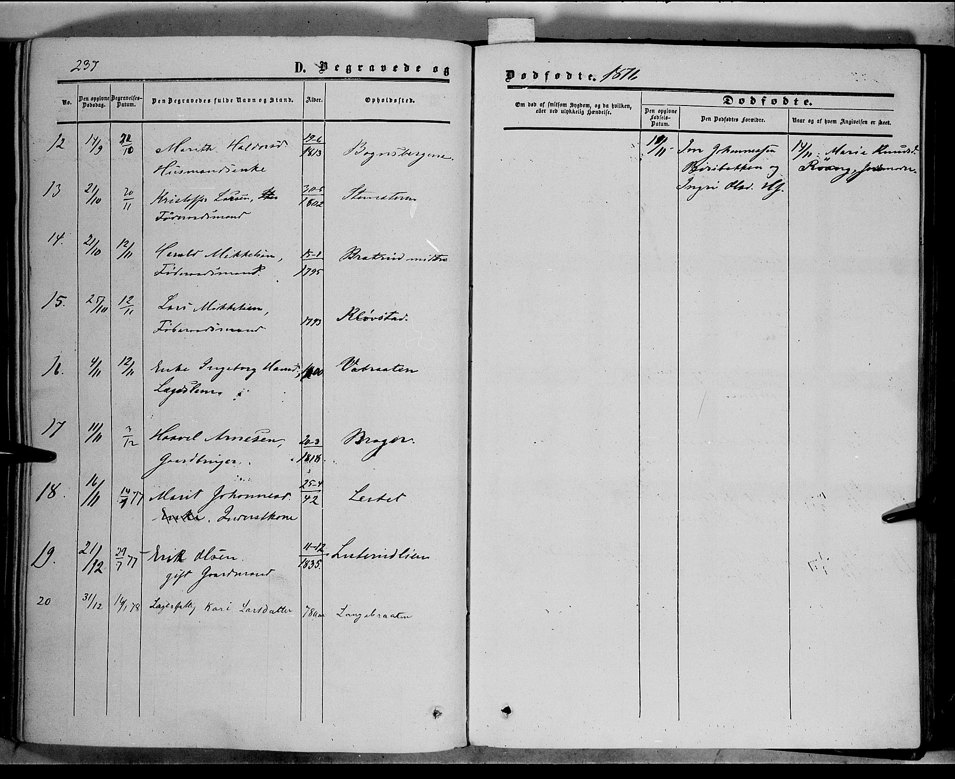 Sør-Aurdal prestekontor, SAH/PREST-128/H/Ha/Haa/L0005: Parish register (official) no. 5, 1849-1876, p. 237