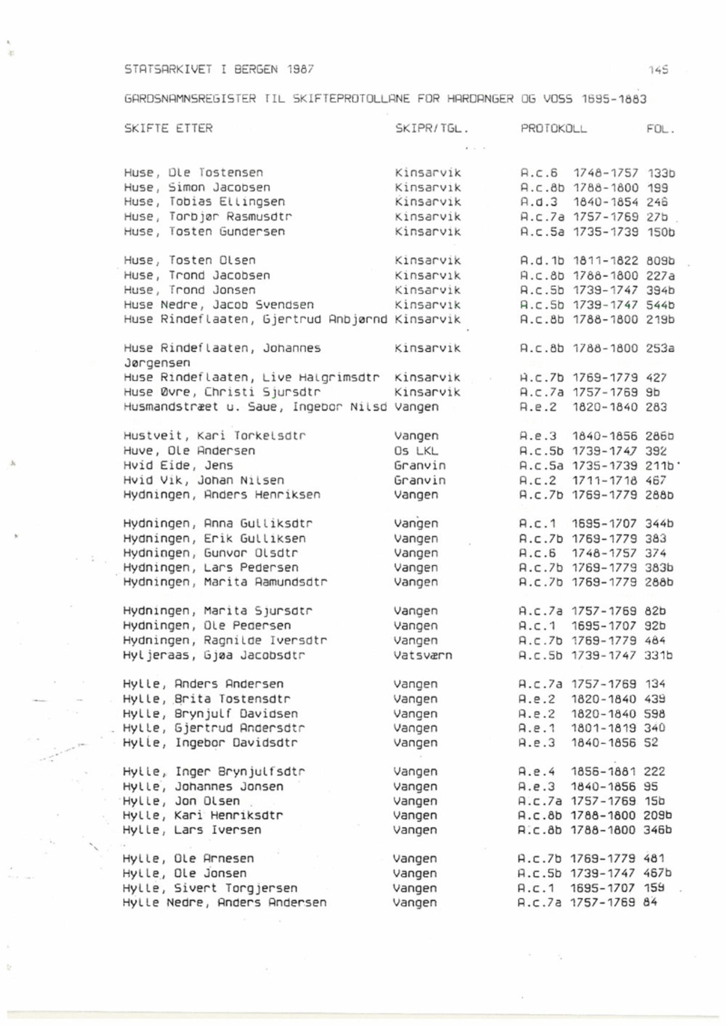 Hardanger og Voss sorenskriveri, SAB/A-2501/4, 1695-1883, p. 1145