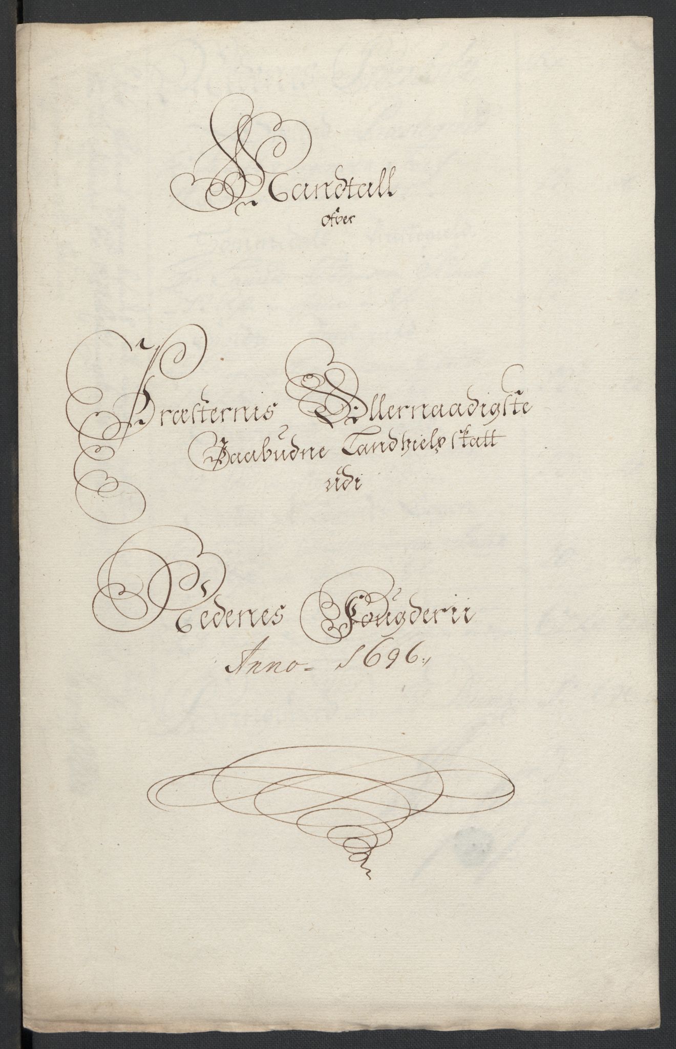 Rentekammeret inntil 1814, Reviderte regnskaper, Fogderegnskap, AV/RA-EA-4092/R39/L2313: Fogderegnskap Nedenes, 1696-1697, p. 65