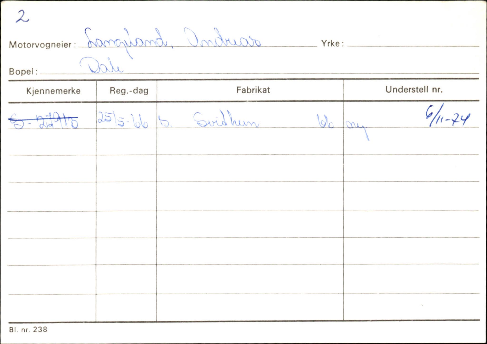 Statens vegvesen, Sogn og Fjordane vegkontor, AV/SAB-A-5301/4/F/L0125: Eigarregister Sogndal V-Å. Aurland A-Å. Fjaler A-N, 1945-1975, p. 2347