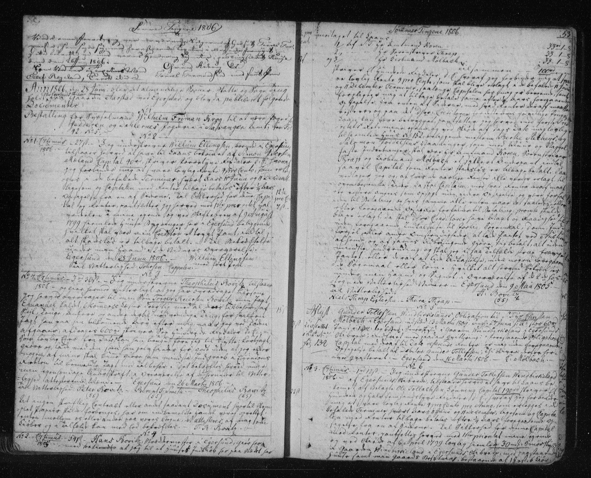 Jæren og Dalane sorenskriveri, AV/SAST-A-100306/4/41/41B/L0011: Mortgage book no. 8, 1805-1812, p. 53