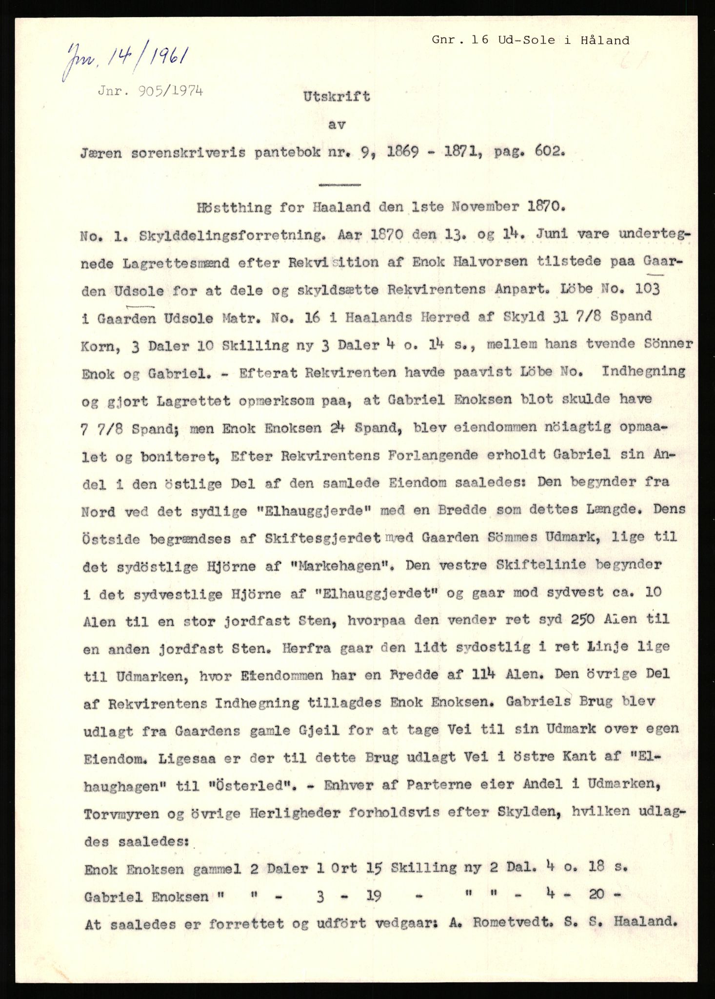 Statsarkivet i Stavanger, SAST/A-101971/03/Y/Yj/L0090: Avskrifter sortert etter gårdsnavn: Tøtland - Underberge, 1750-1930, p. 112