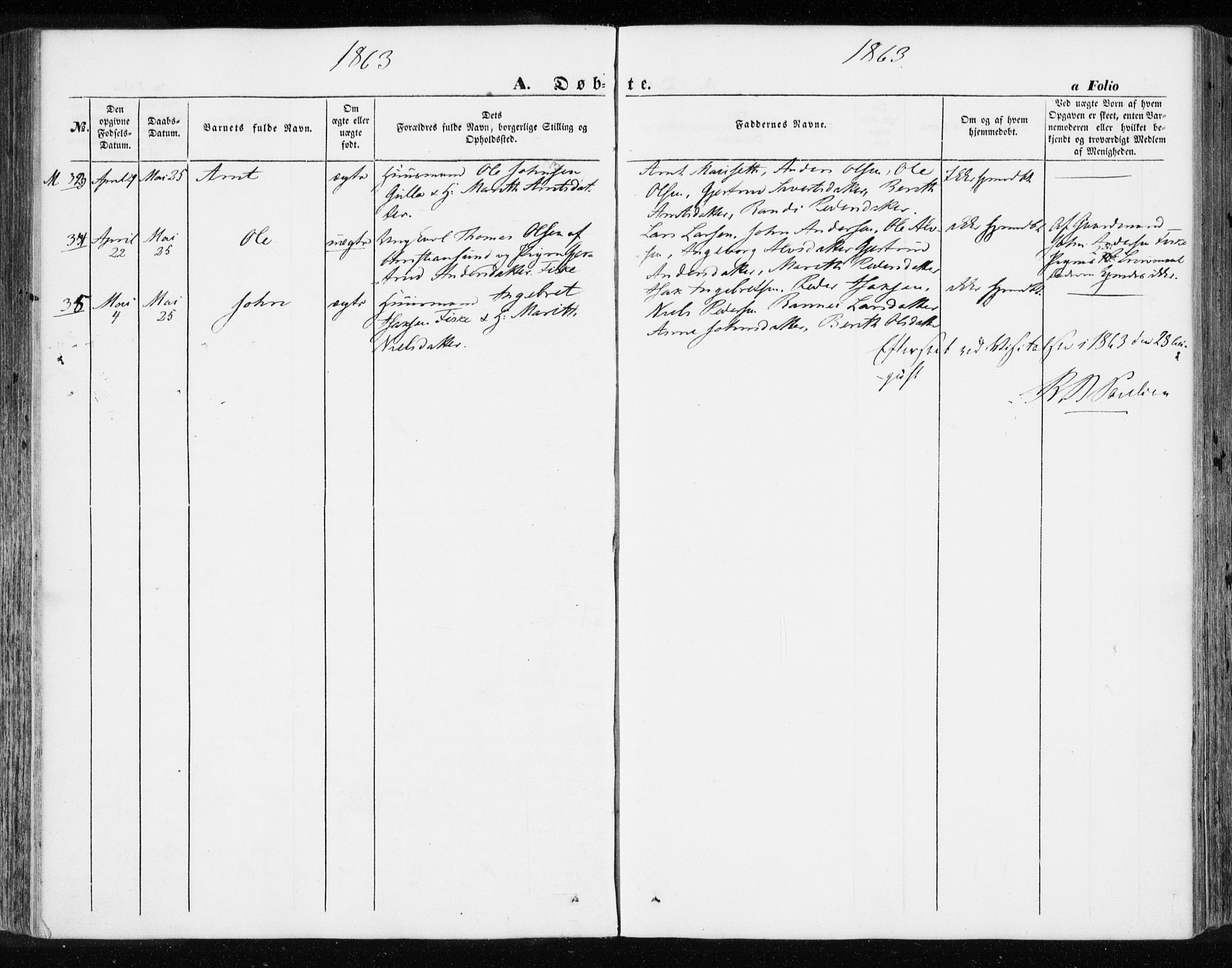 Ministerialprotokoller, klokkerbøker og fødselsregistre - Møre og Romsdal, AV/SAT-A-1454/595/L1044: Parish register (official) no. 595A06, 1852-1863