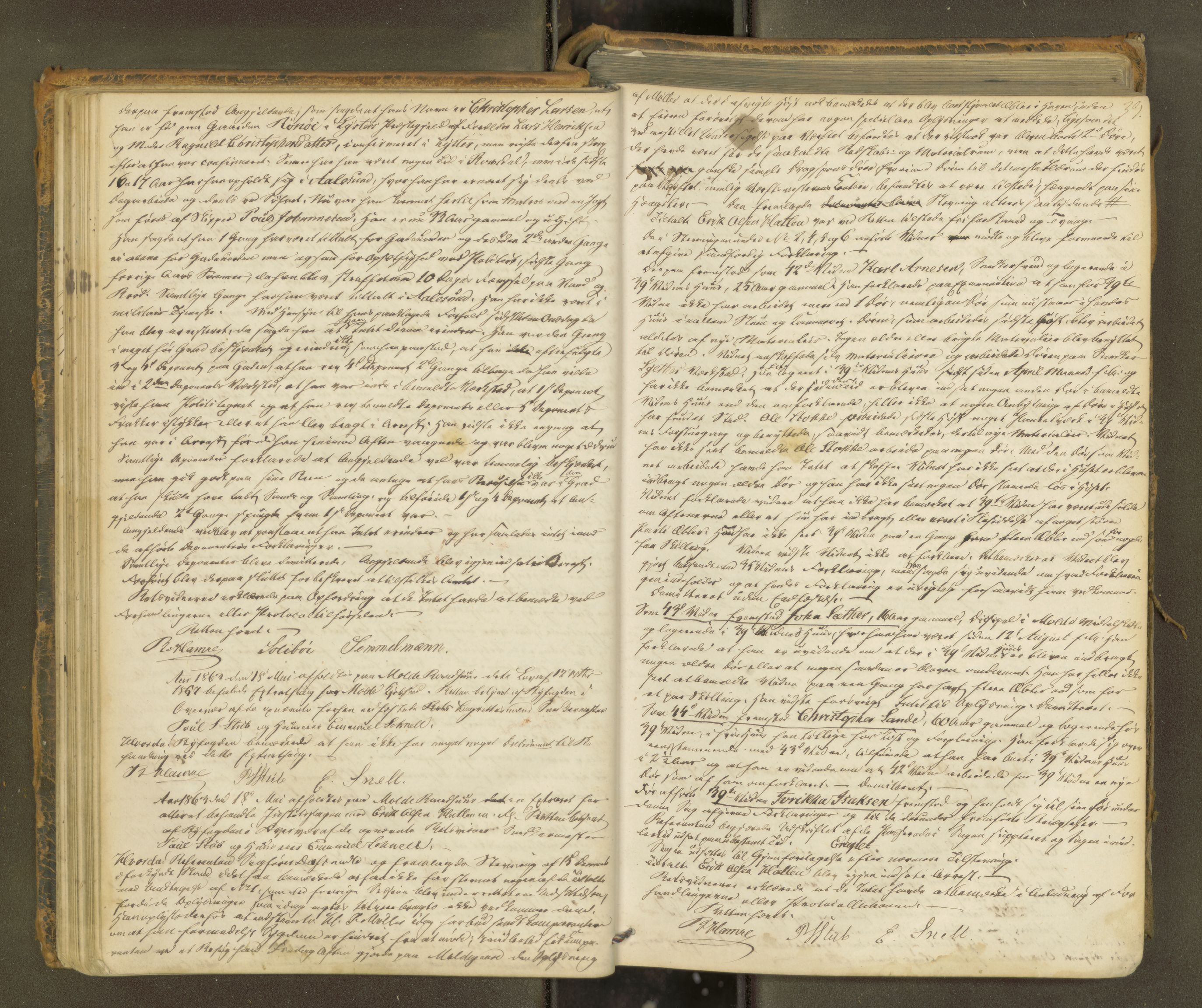 Molde byfogd, AV/SAT-A-0025/1/1A/L0010: Justisprotokoll, 1863-1869, p. 38b-39a