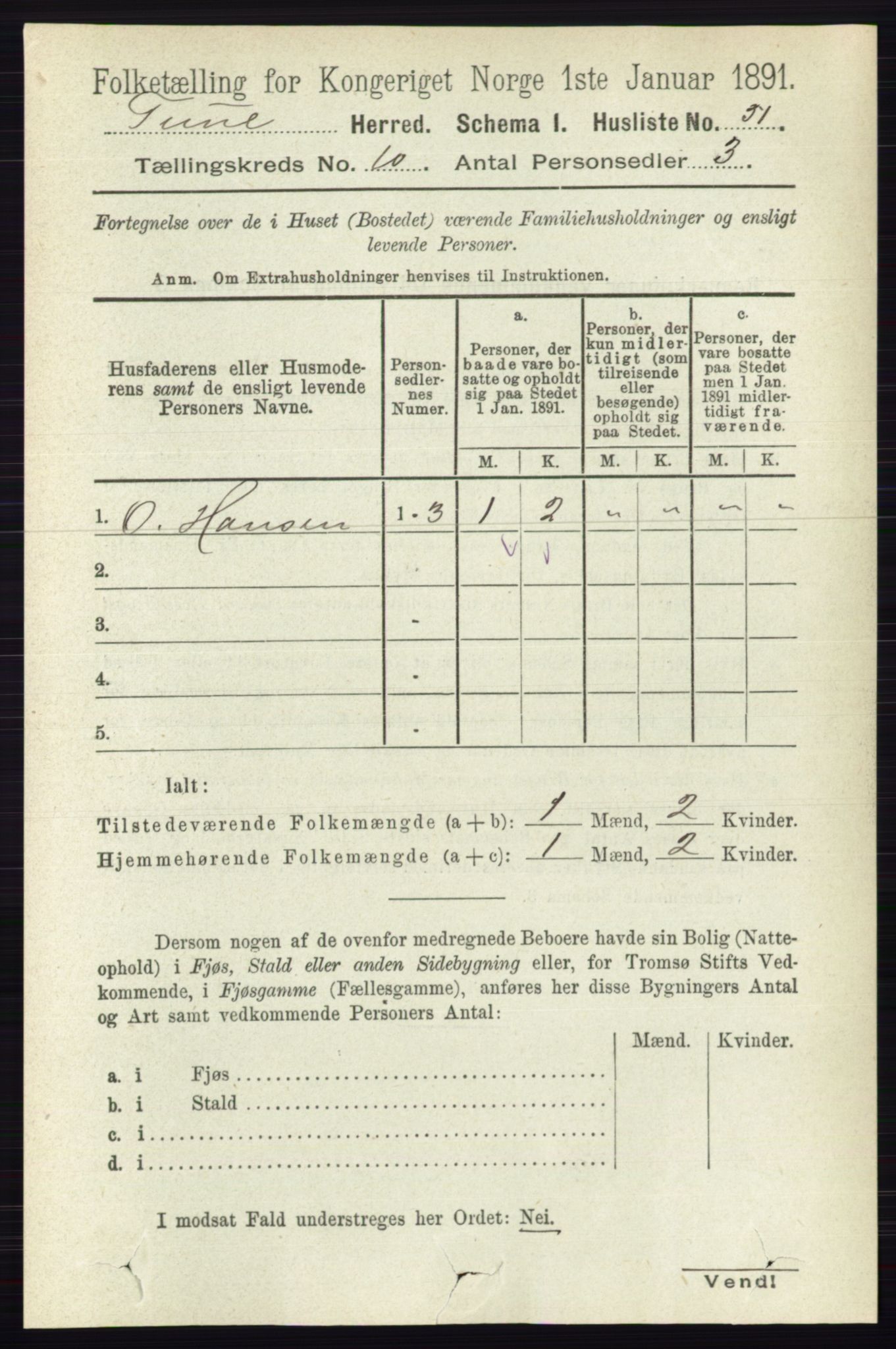 RA, 1891 census for 0130 Tune, 1891, p. 6555