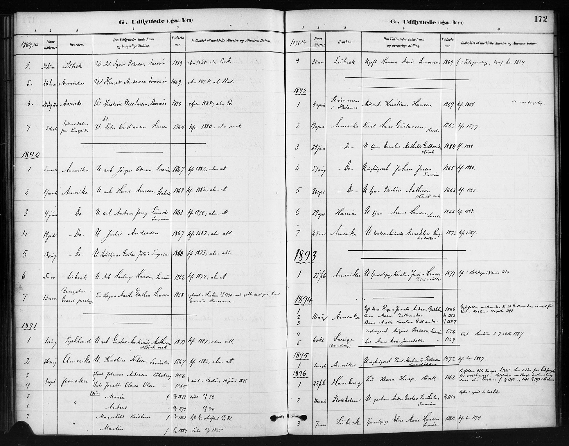 Asker prestekontor Kirkebøker, AV/SAO-A-10256a/F/Fc/L0002: Parish register (official) no. III 2, 1879-1904, p. 172