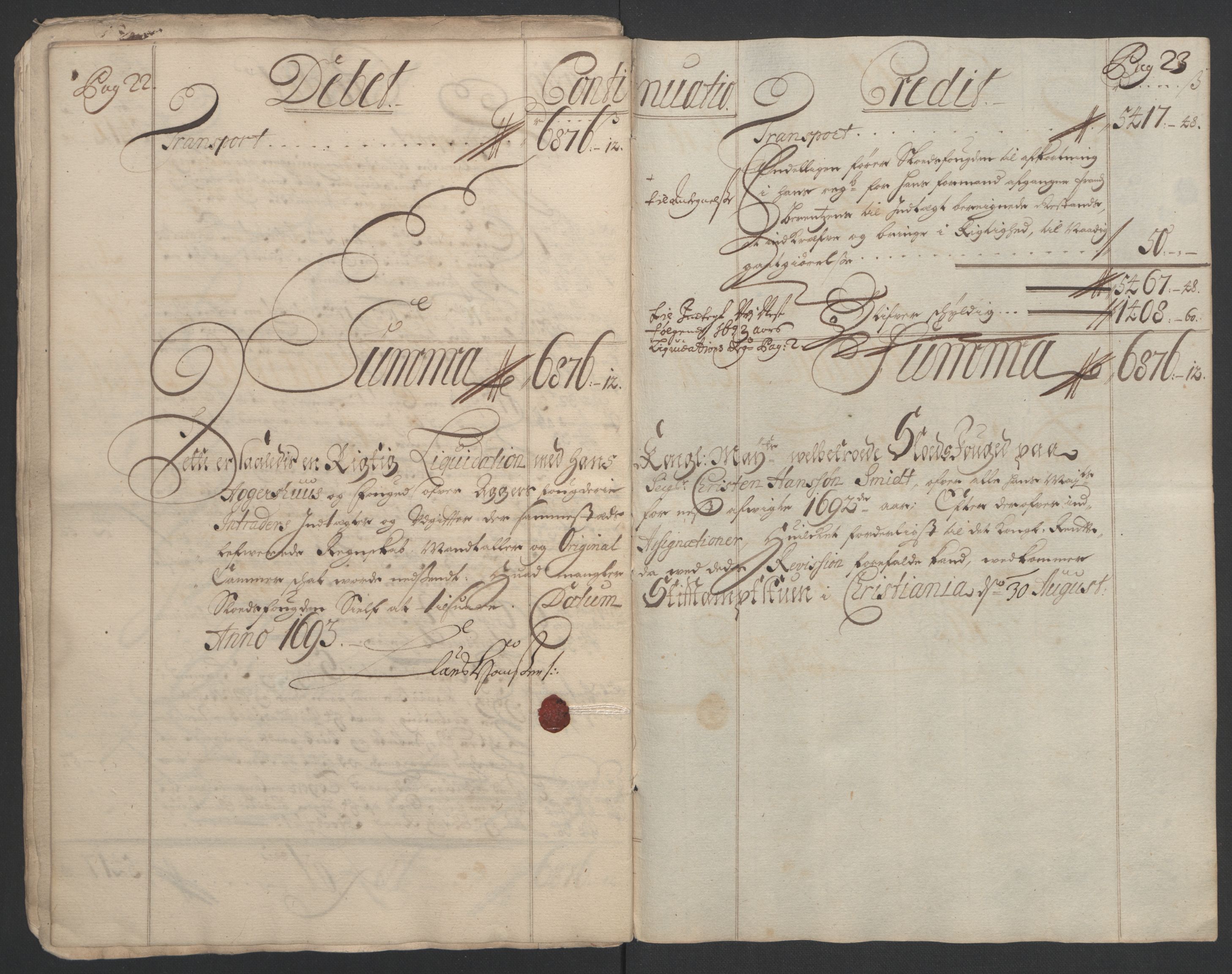 Rentekammeret inntil 1814, Reviderte regnskaper, Fogderegnskap, RA/EA-4092/R08/L0426: Fogderegnskap Aker, 1692-1693, p. 30