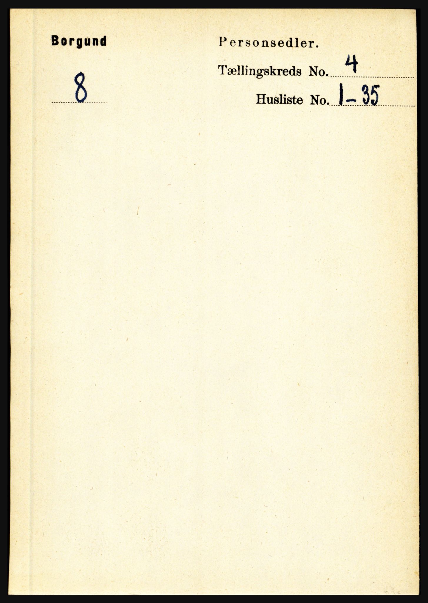 RA, 1891 census for 1423 Borgund, 1891, p. 827