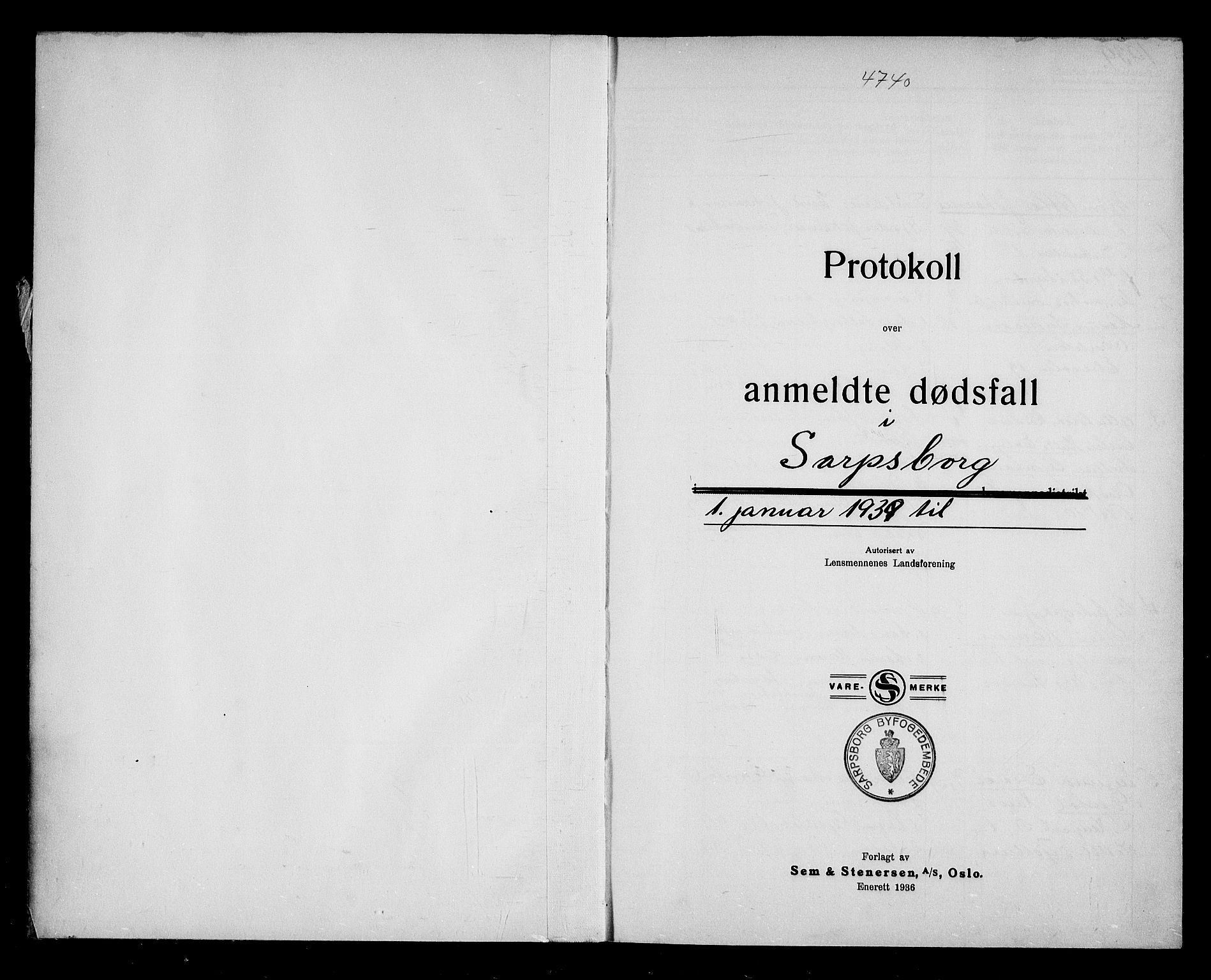 Sarpsborg byfogd, AV/SAO-A-10864/H/Ha/Haa/L0005: Dødsfallsprotokoll, 1939-1943