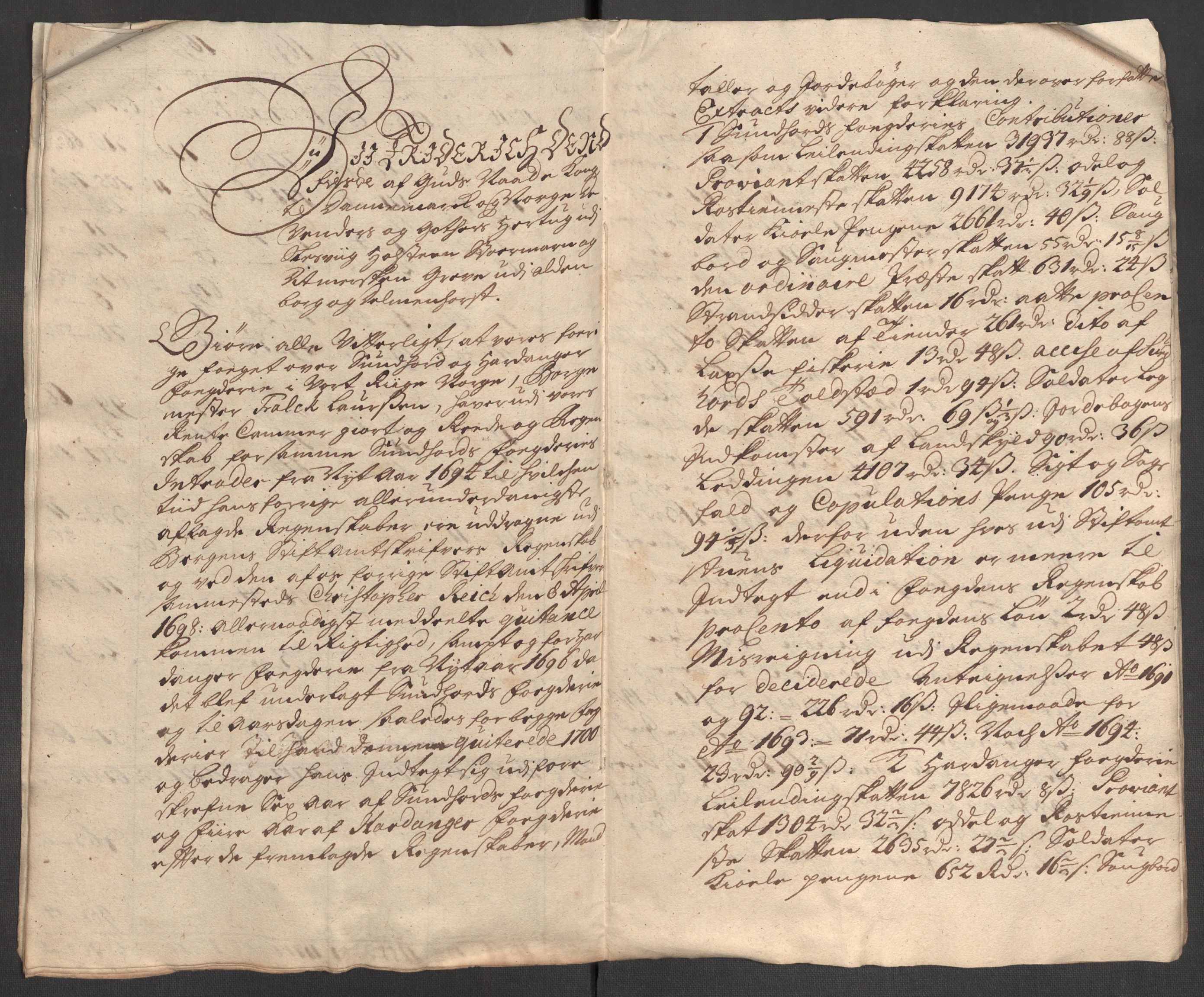 Rentekammeret inntil 1814, Reviderte regnskaper, Fogderegnskap, AV/RA-EA-4092/R48/L2978: Fogderegnskap Sunnhordland og Hardanger, 1699, p. 676