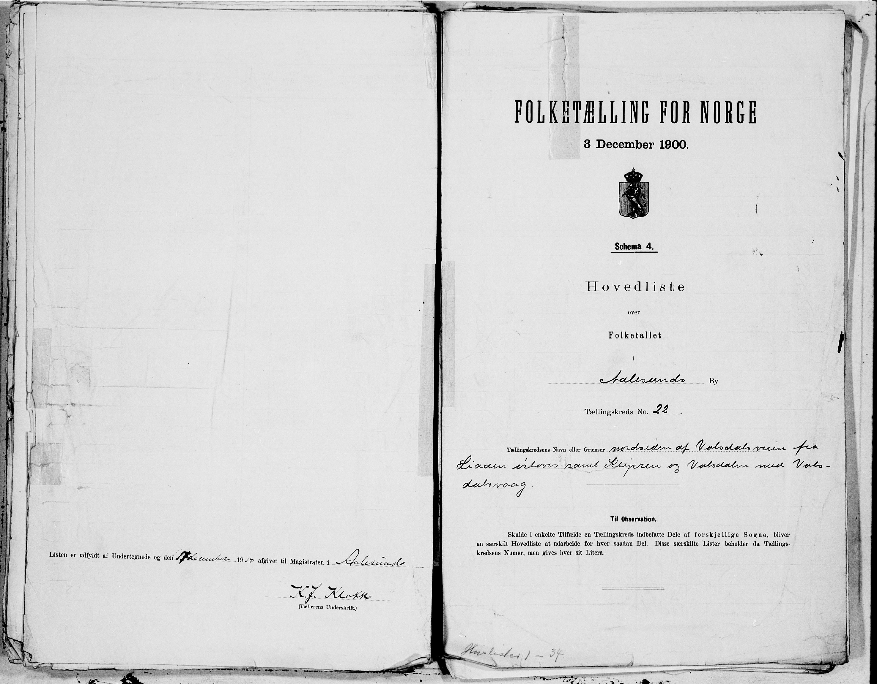 SAT, 1900 census for Ålesund, 1900, p. 46