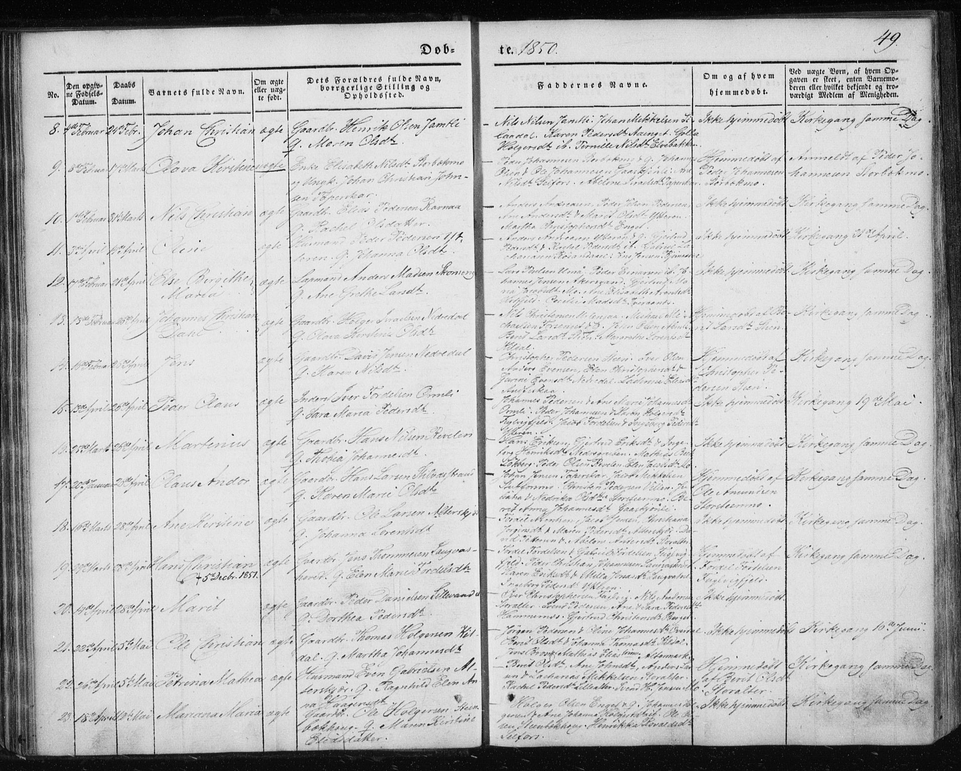 Ministerialprotokoller, klokkerbøker og fødselsregistre - Nordland, AV/SAT-A-1459/827/L0391: Parish register (official) no. 827A03, 1842-1852, p. 49